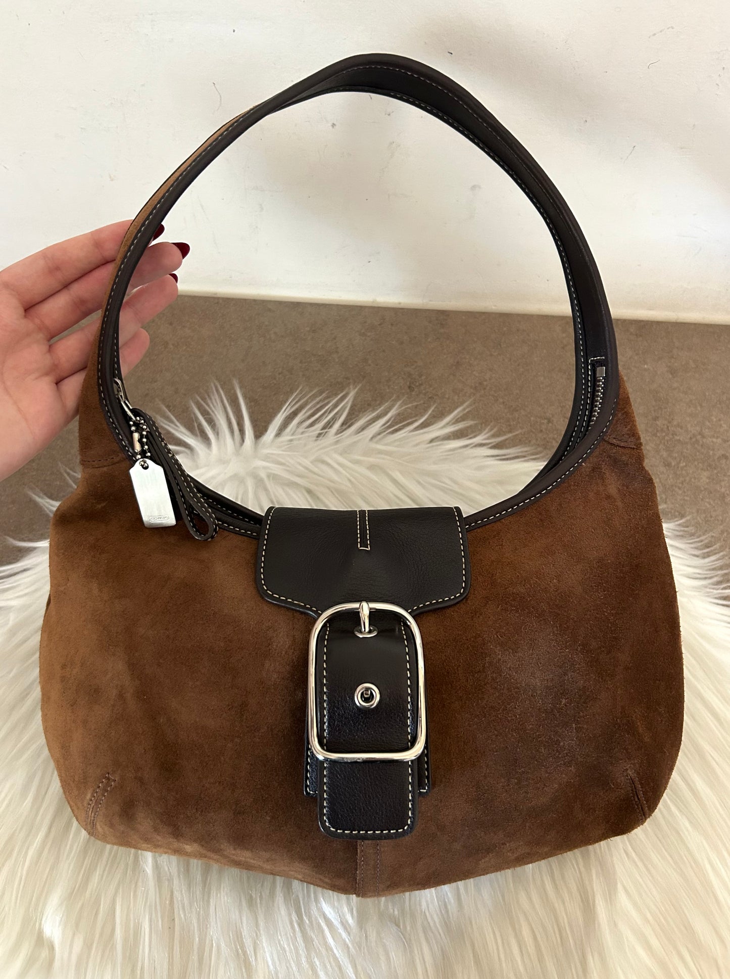 Coach Signature Sufflette in suede
