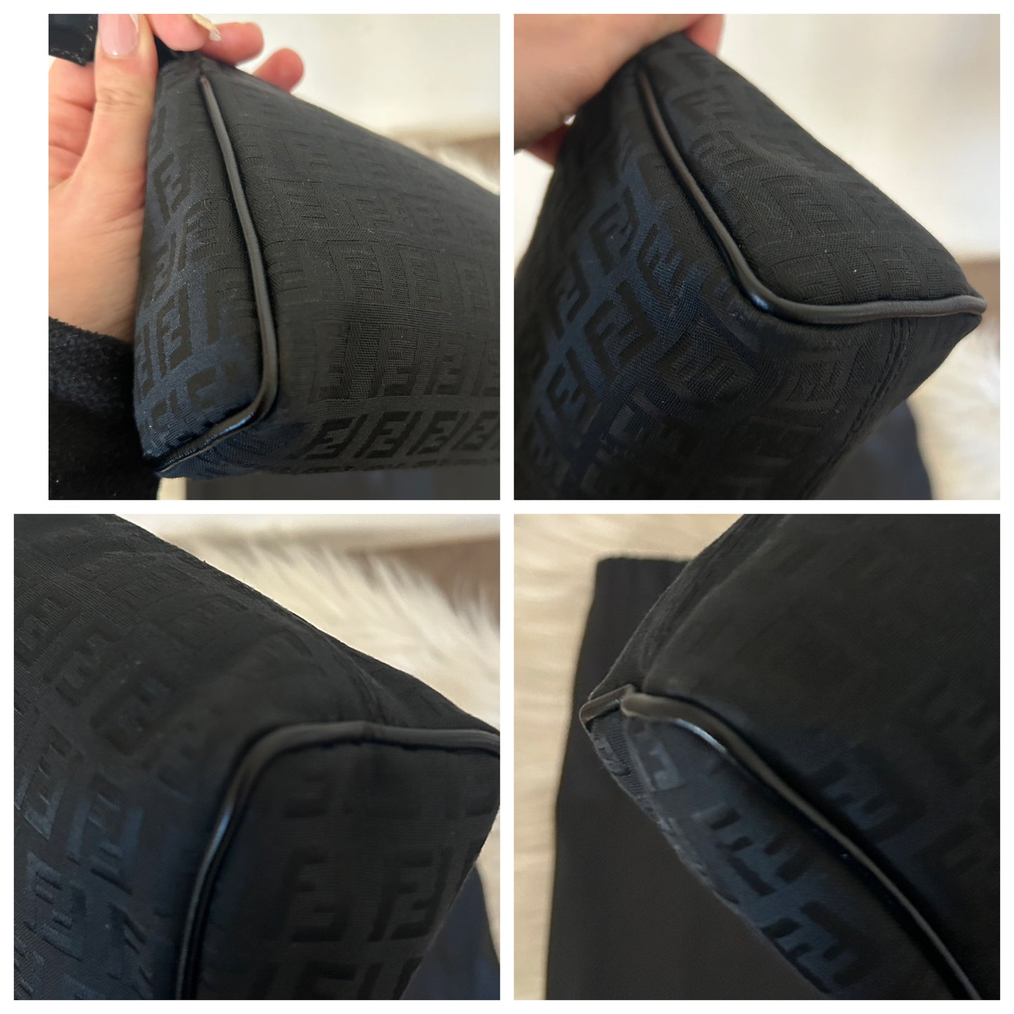 Pochette Fendi in monogram zucchino con dust bag