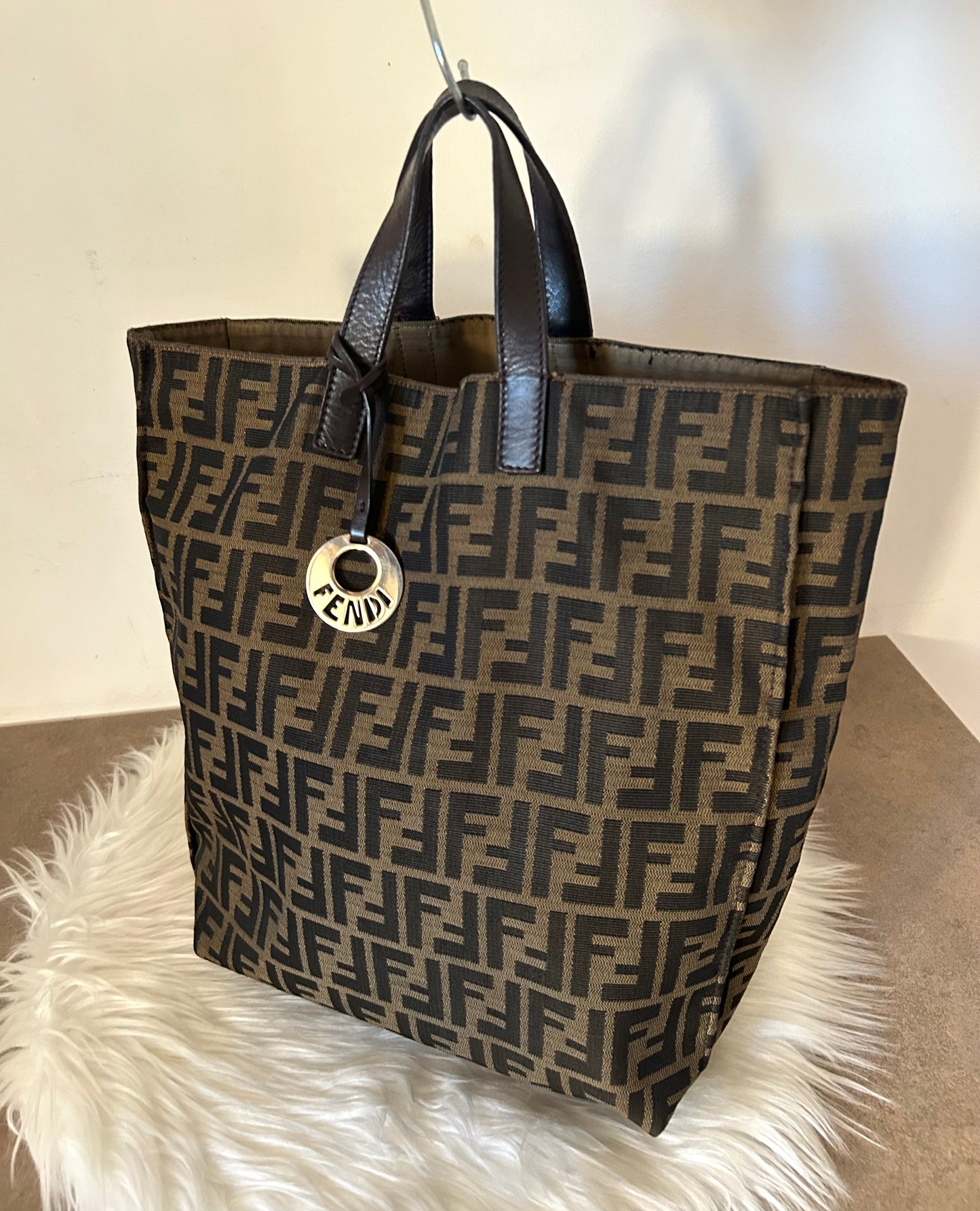 Fendi tote in monogram zucca vintage