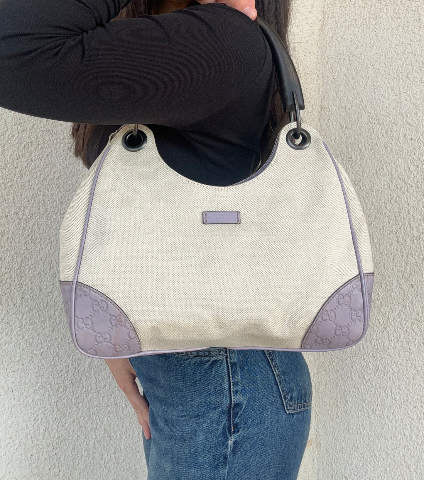 Gucci Colbert beige e lilla
