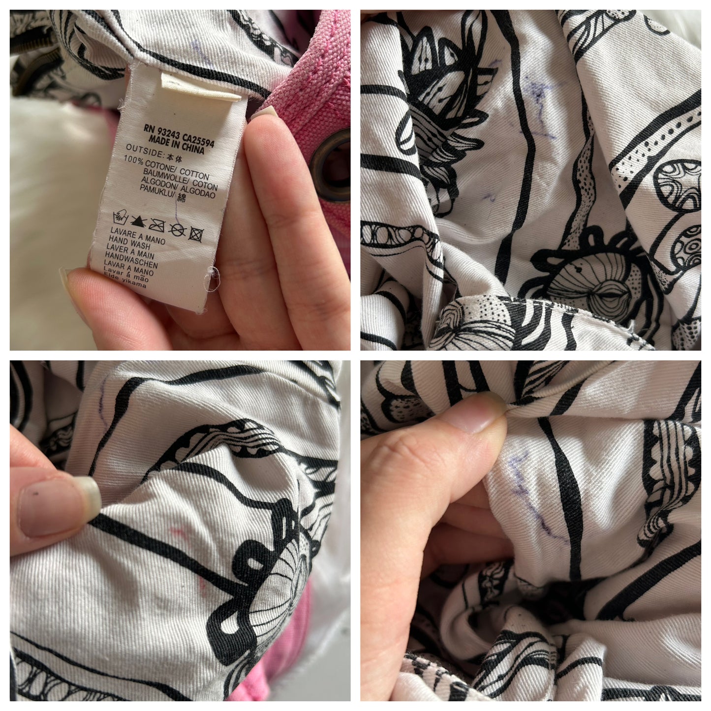 Tote Diesel tote in denim rosa vintage