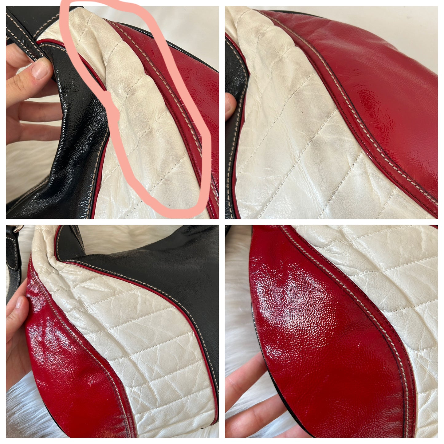 Gucci Snow Glam Hobo in pelle verniciata