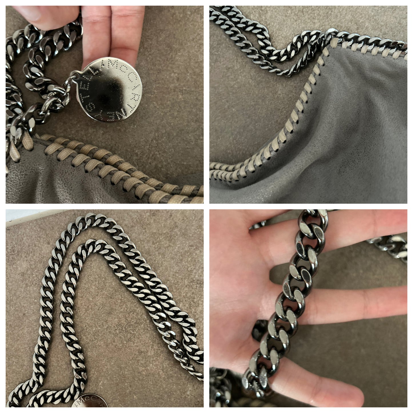 Falabella Stella McCartney double chain grigia