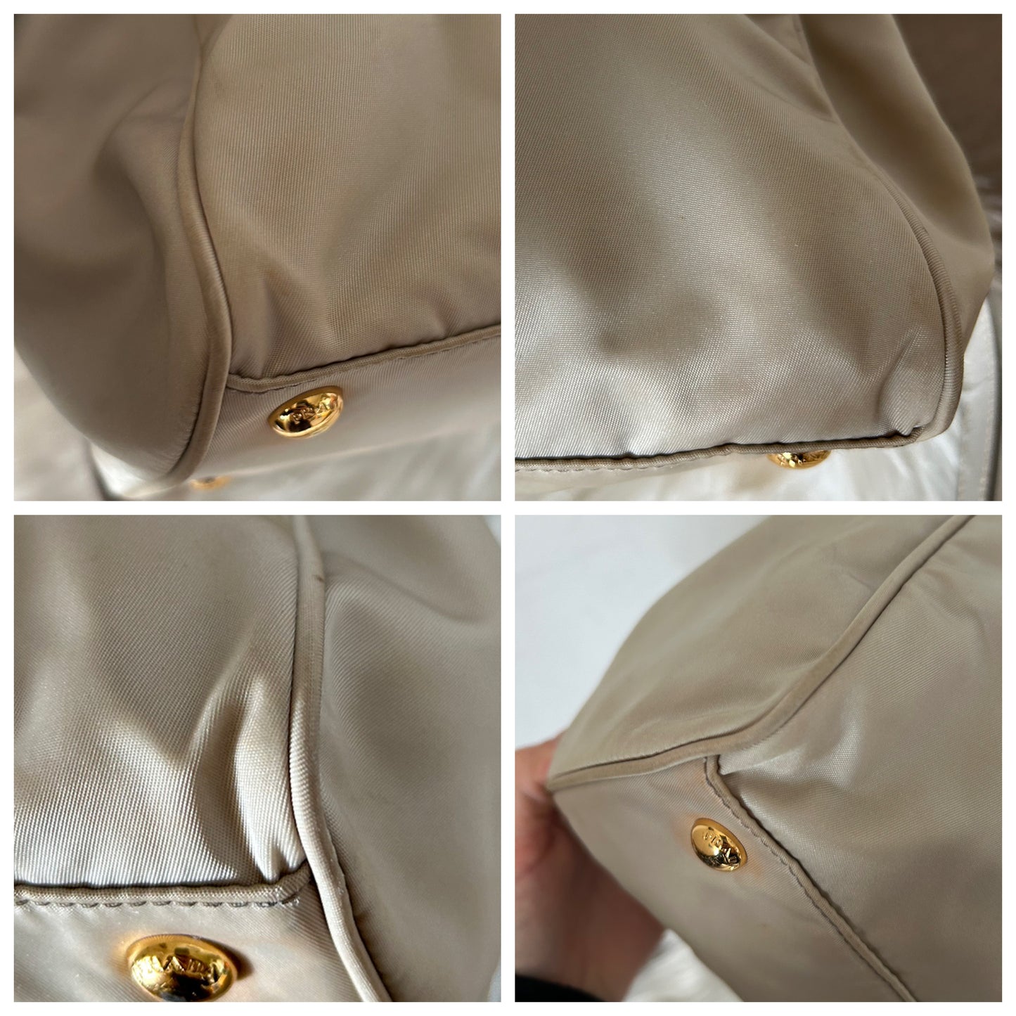 Prada tote beige con tracolla