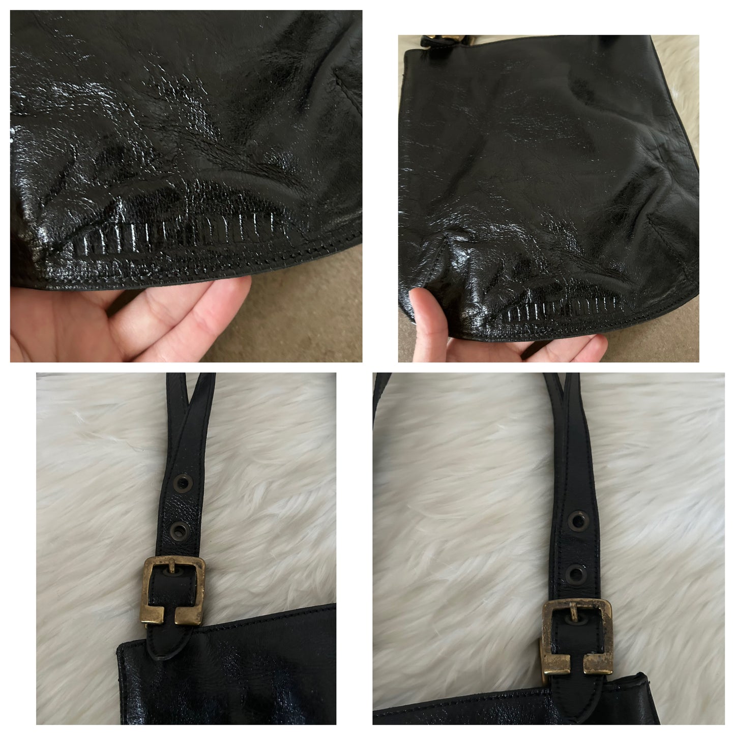 Miu Miu tote bag in pelle verniciata