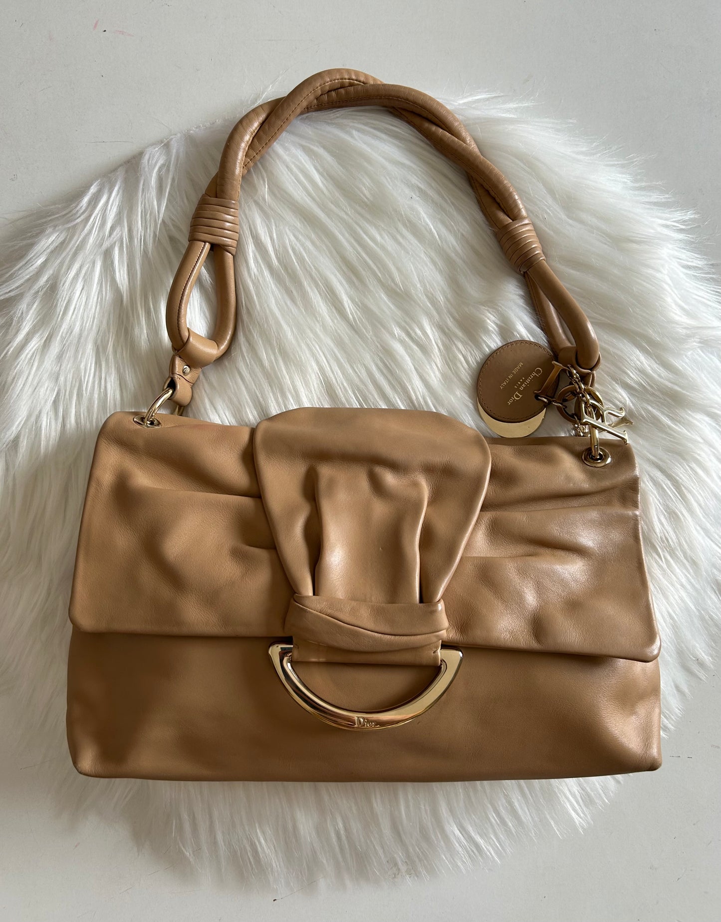 Dior Malice tote bag in pelle beige