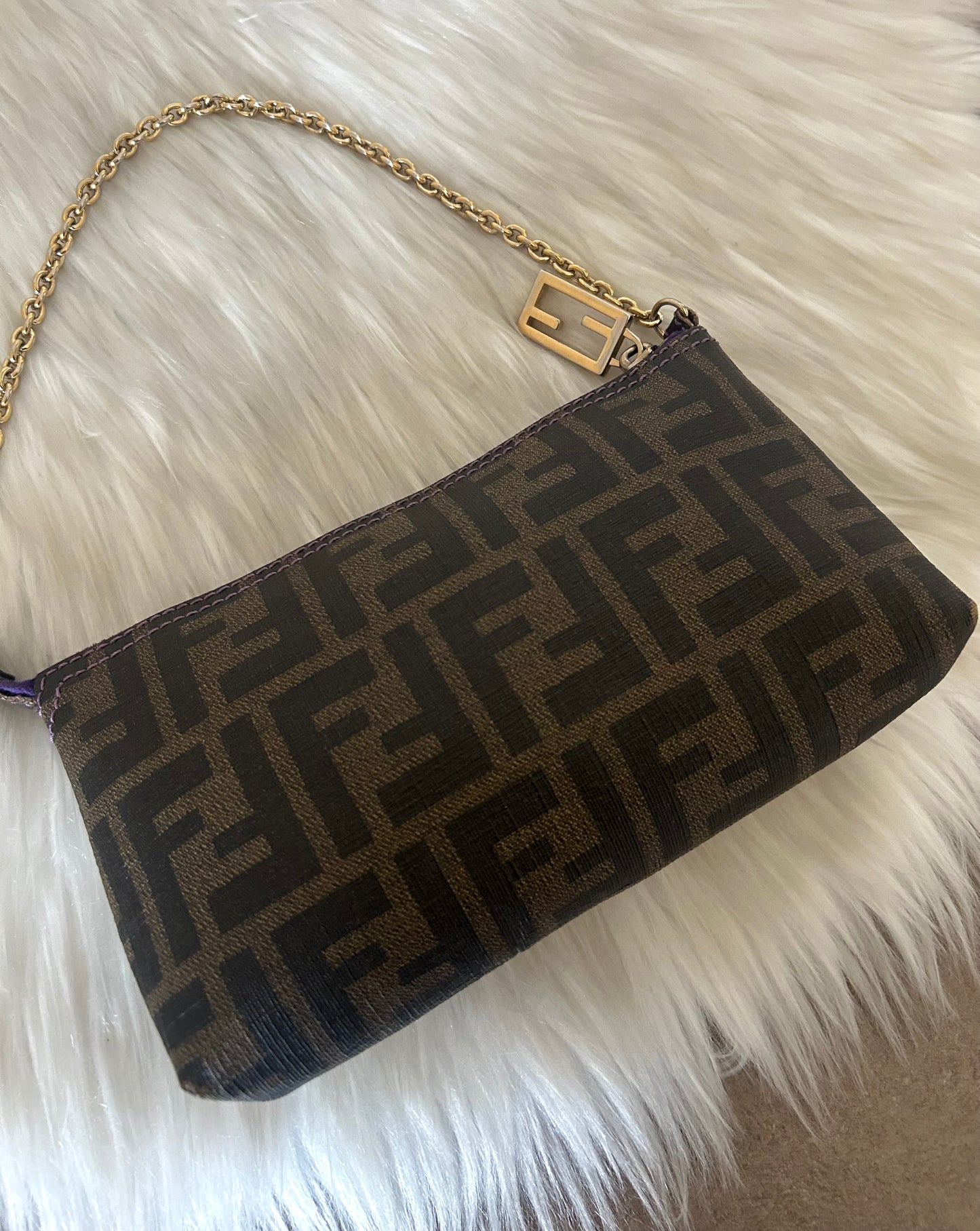 Fendi baguette zucca con catena