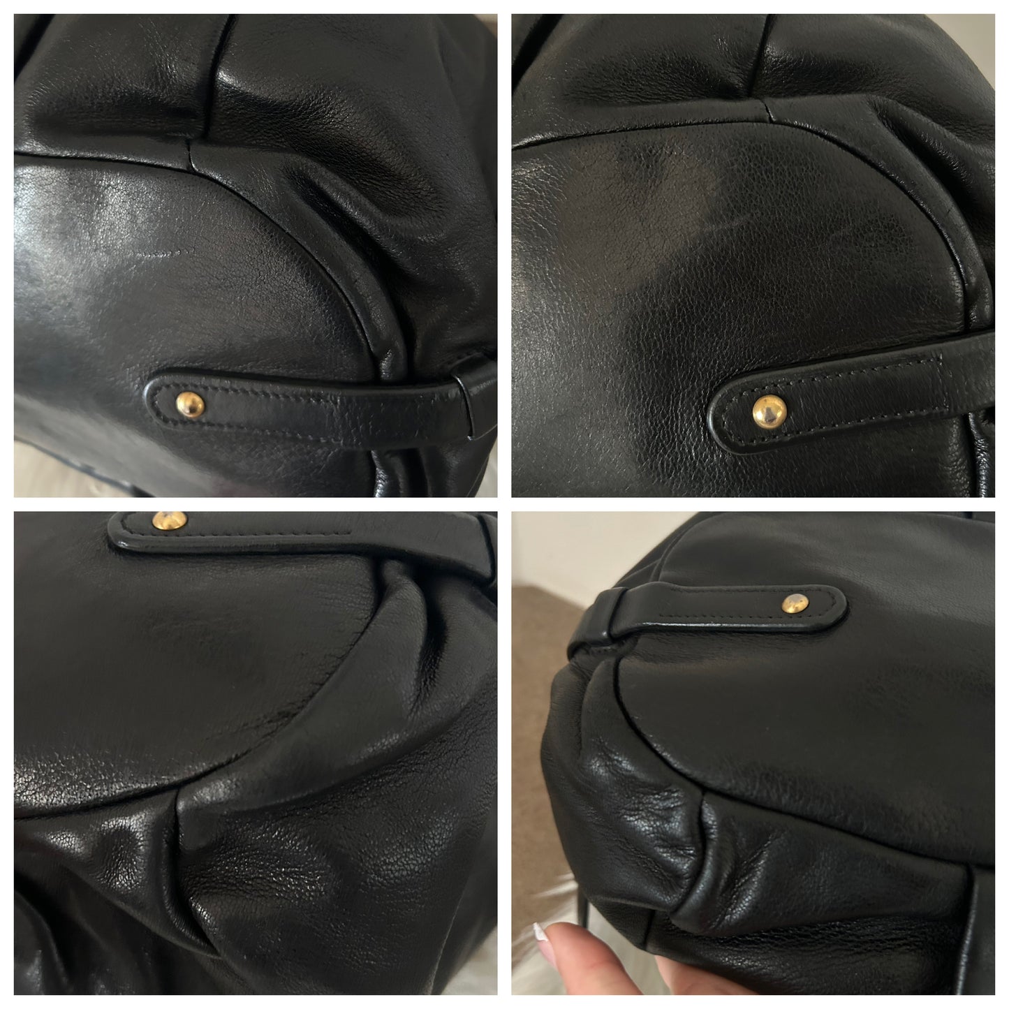 Prada tote in pelle nera con tracolla