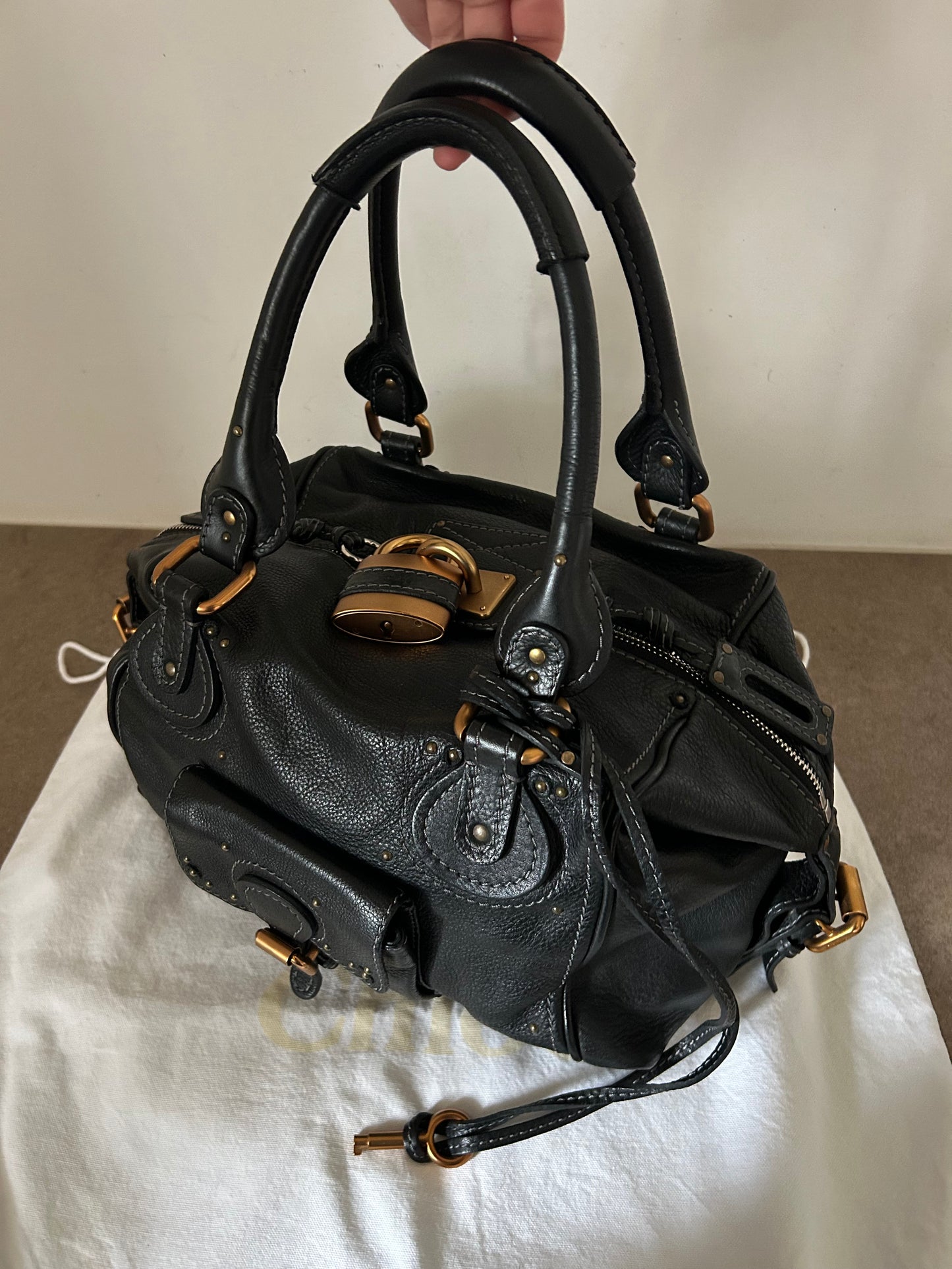 Chloé Paddington in pelle nera
