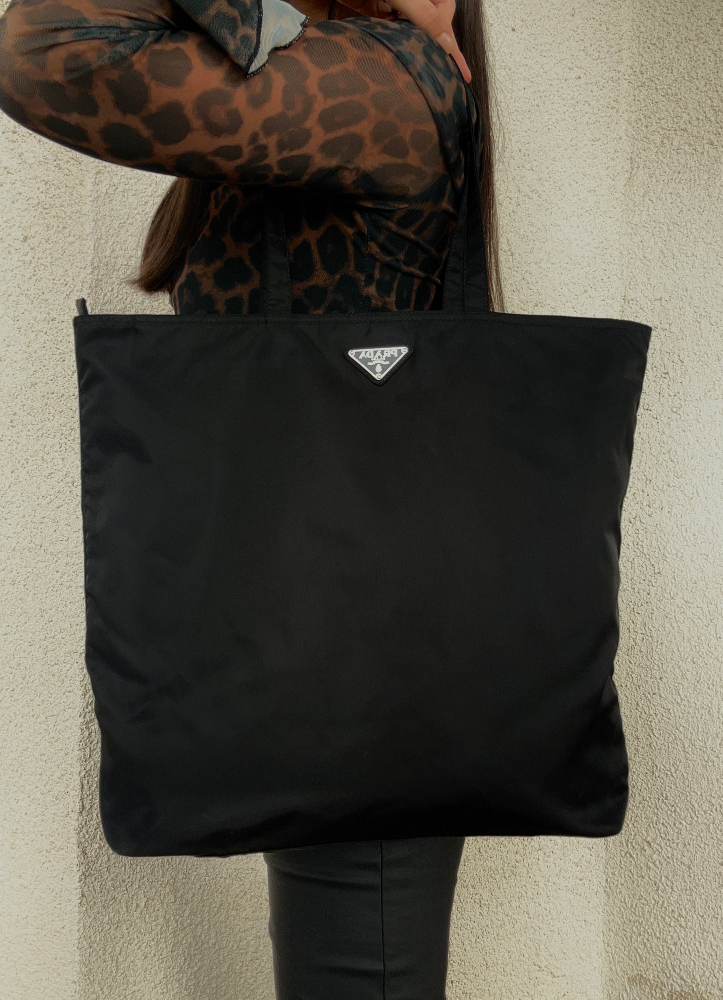 Prada tote nera in nylon