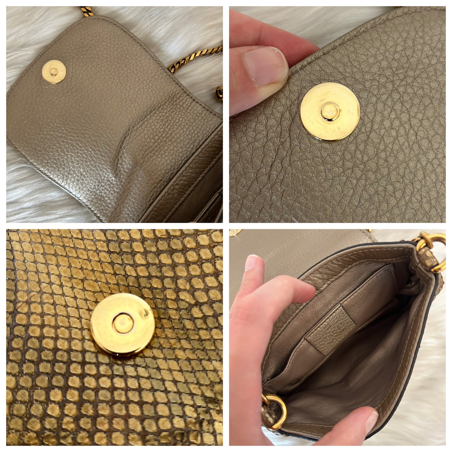 Gucci tracollina in pitone oro