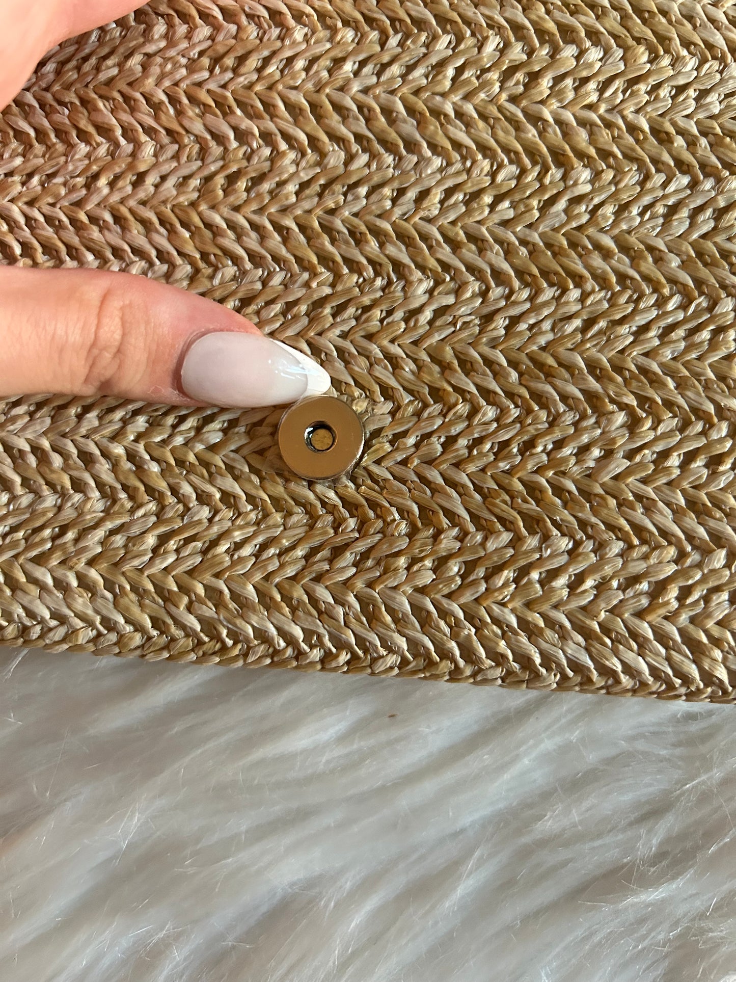Pochette Dior in rafia