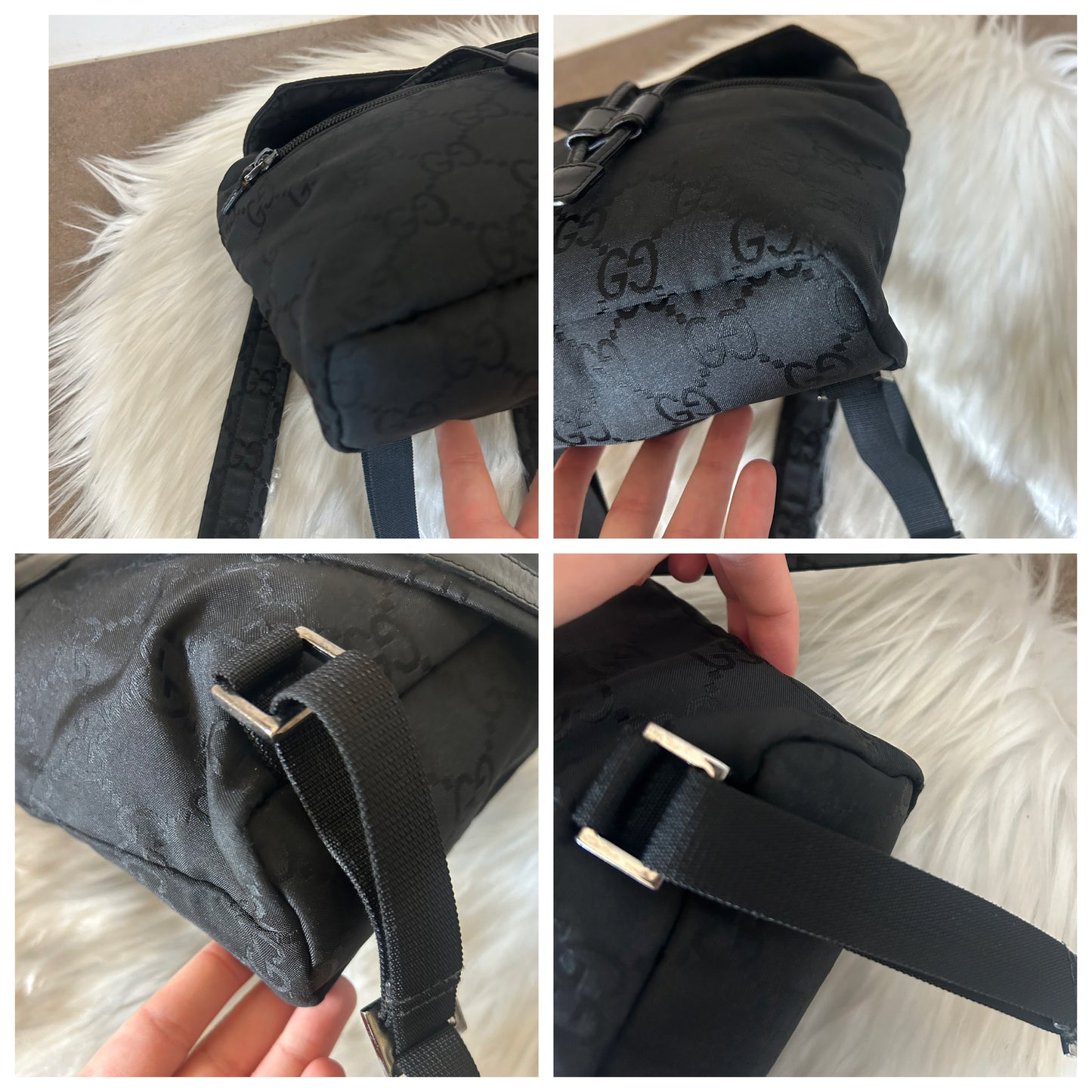 Zainetto Gucci nero in monogram