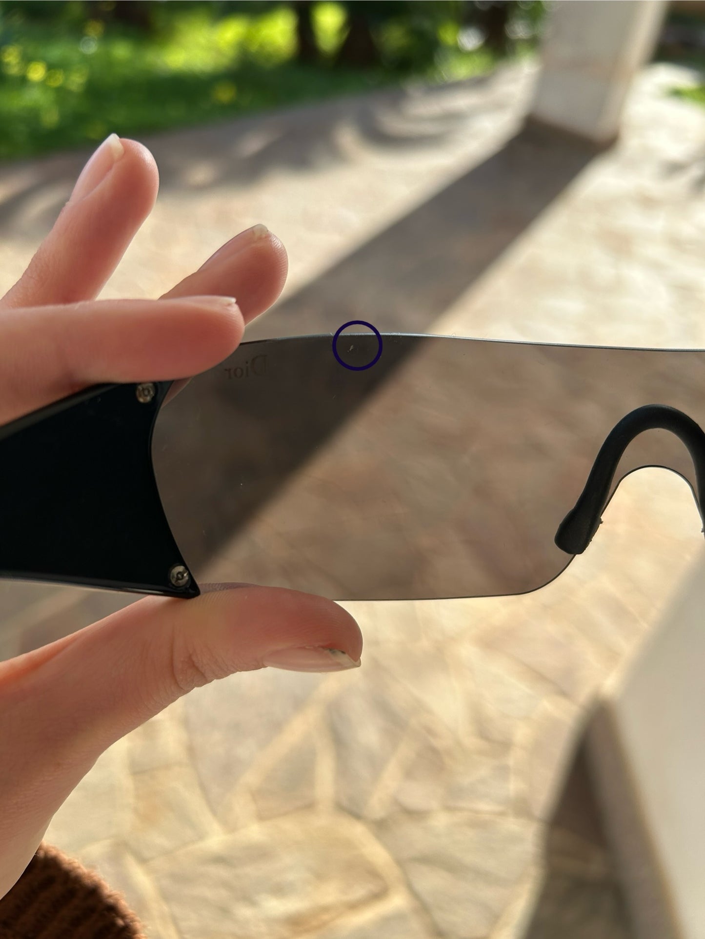 Occhiali Dior Ski 5 con aste nere e custodia vintage y2k