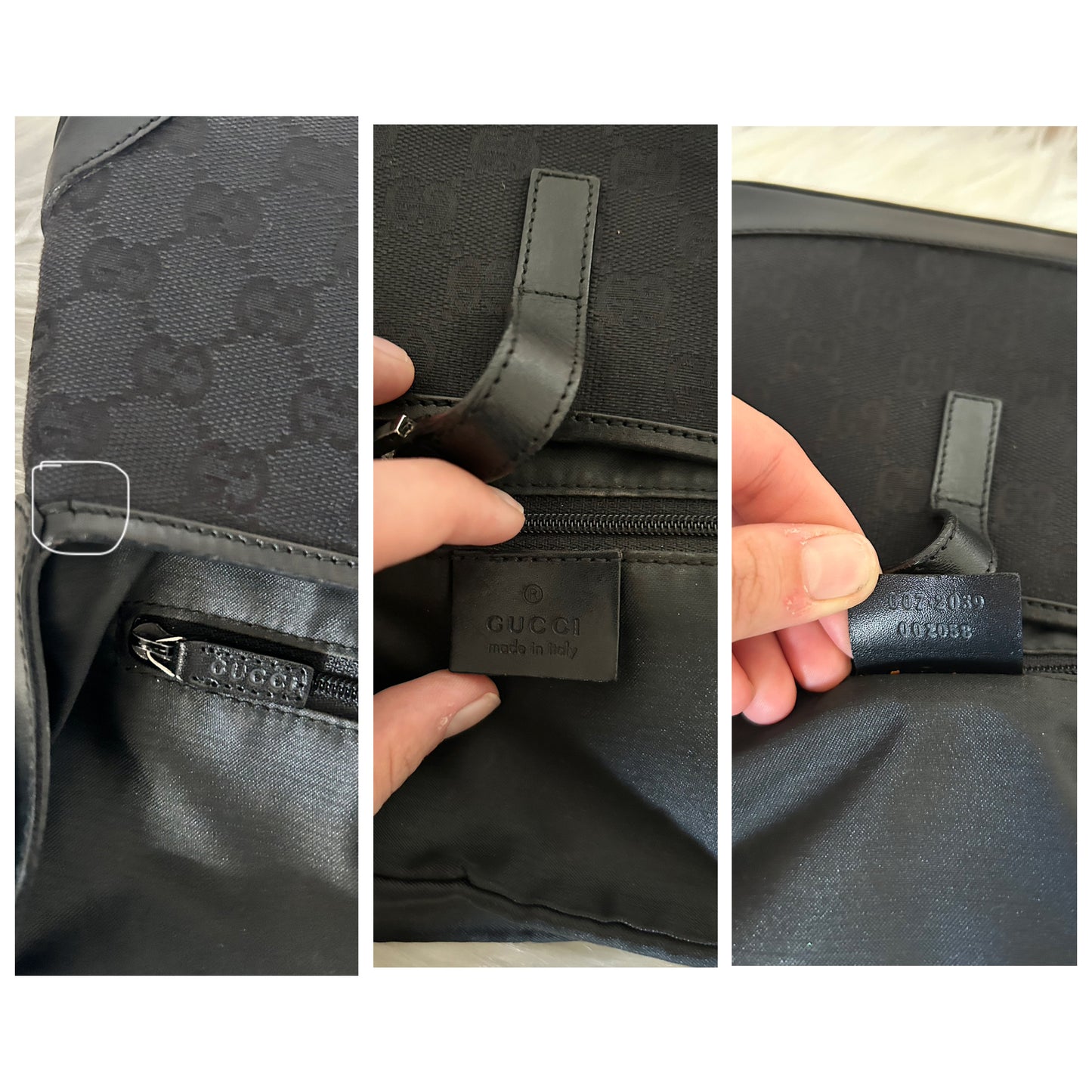 Gucci Jackie vintage mini in monogram nera