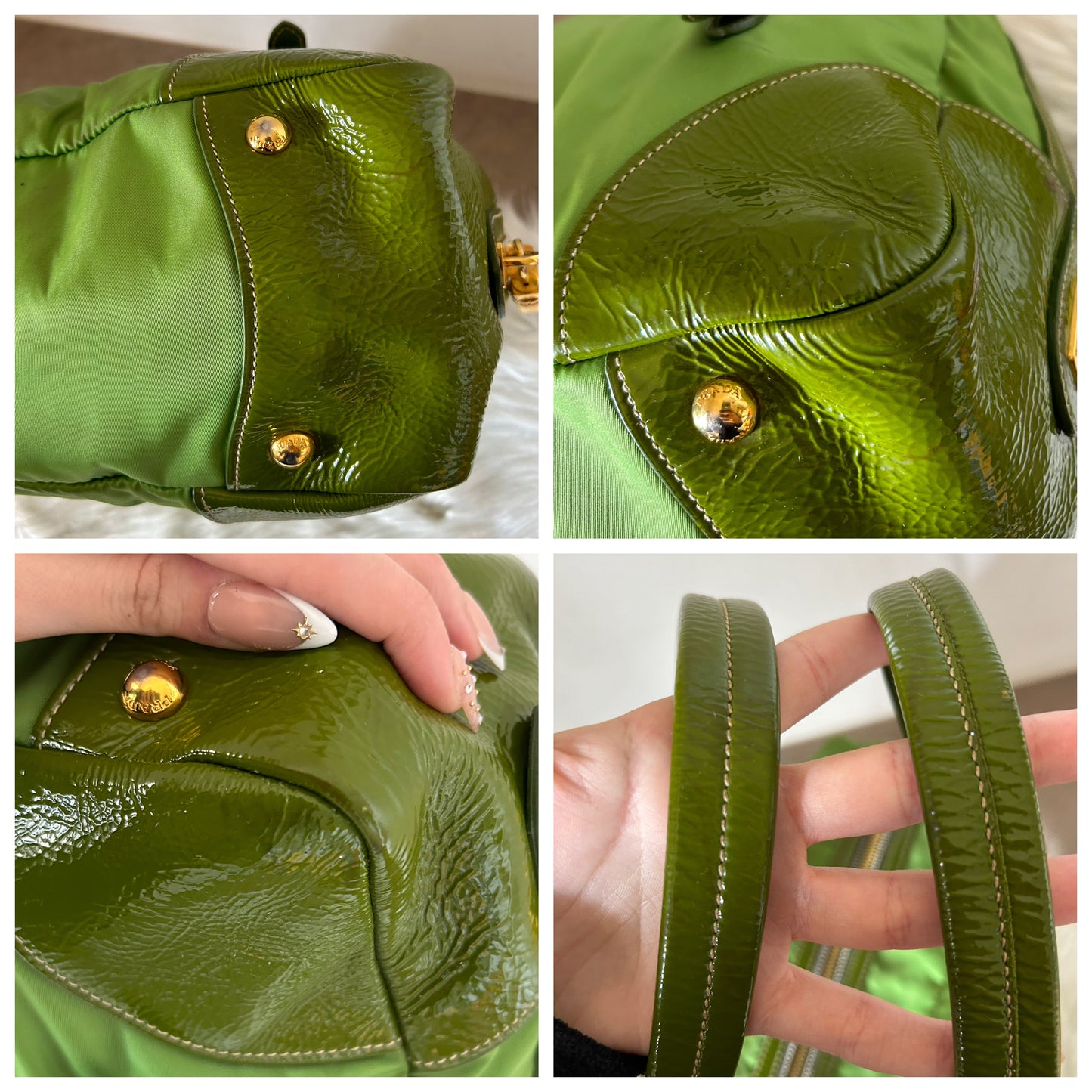 Prada bauletto verde