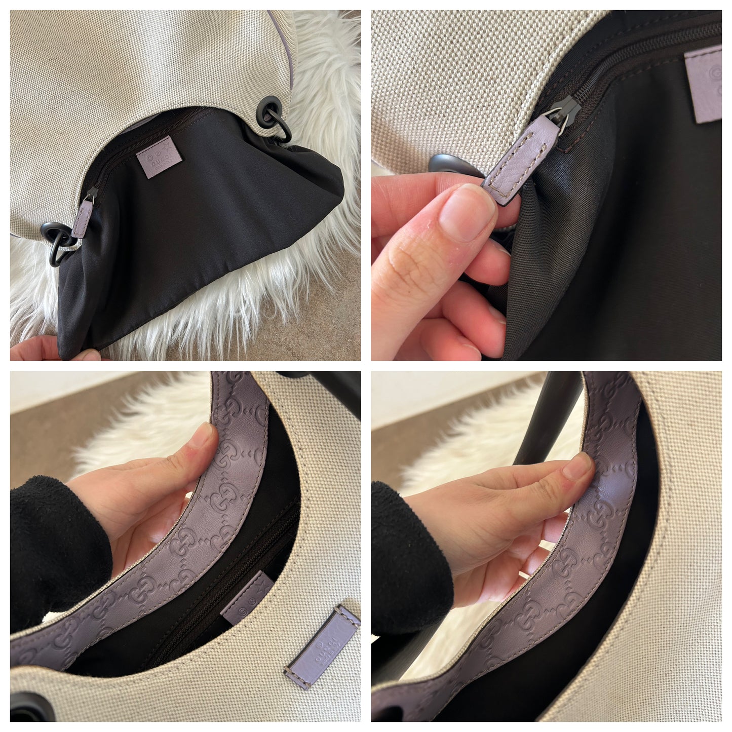 Gucci Colbert beige e lilla