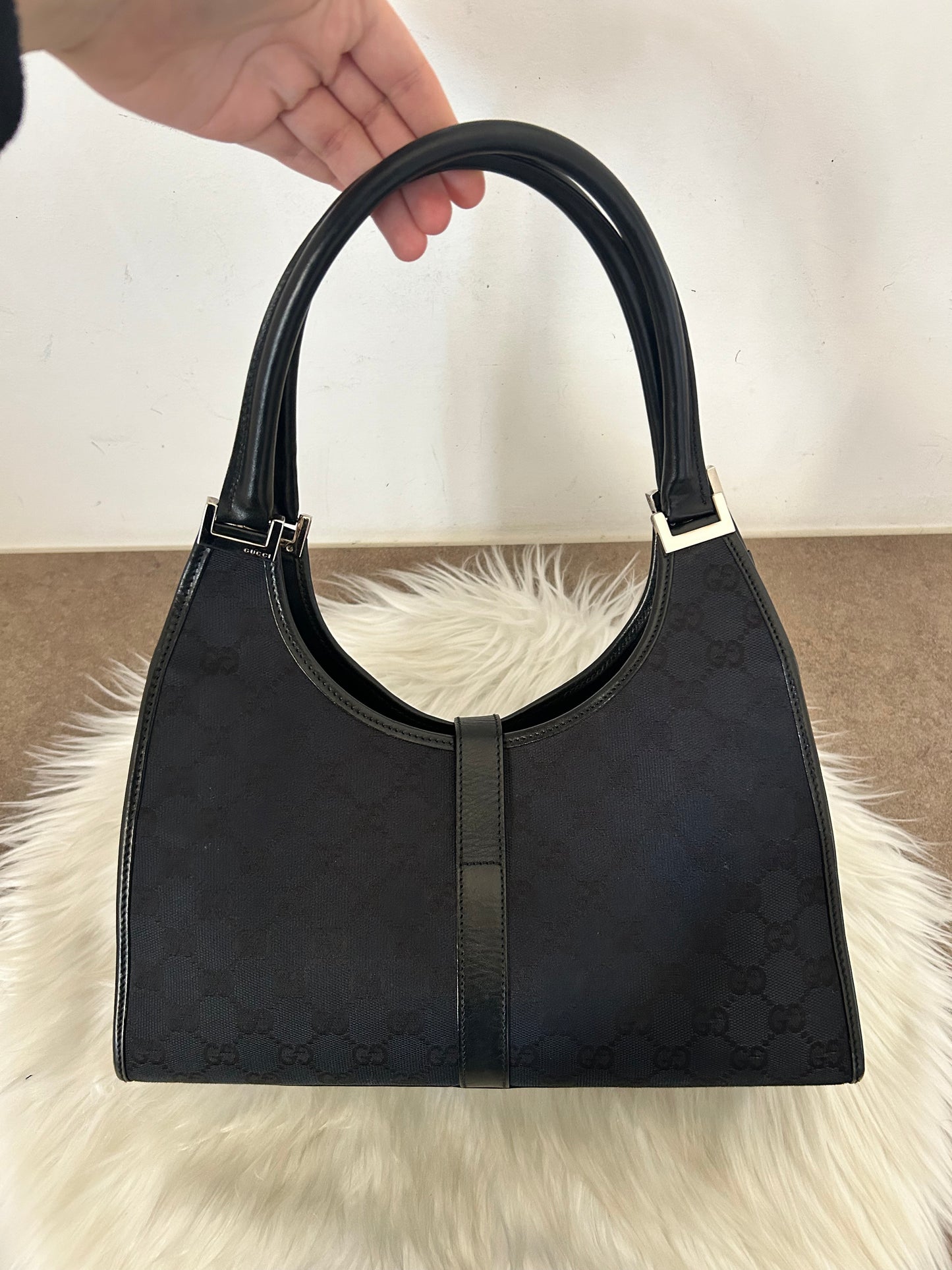 Gucci Jackie vintage nera in monogram