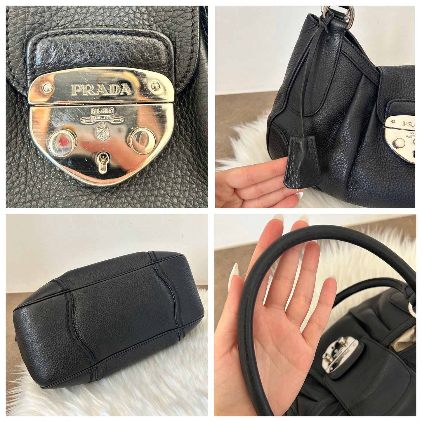 Prada Moon nera in pelle