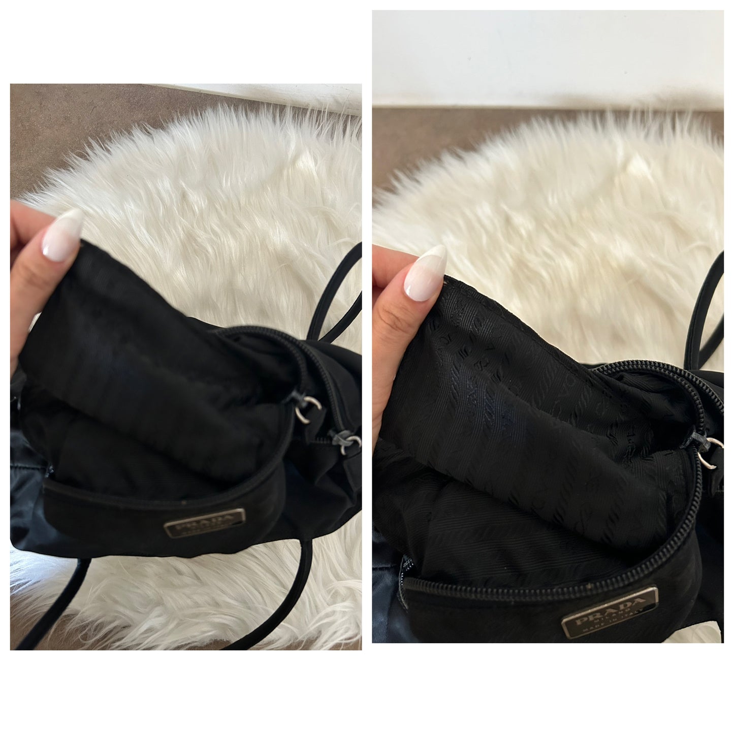 Prada tote bag in nylon nera
