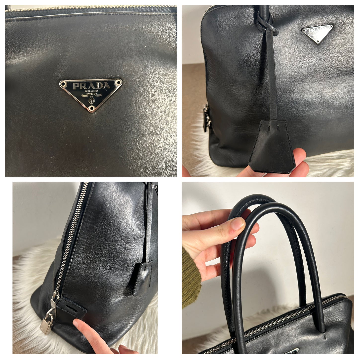 Prada Promenade in pelle nera