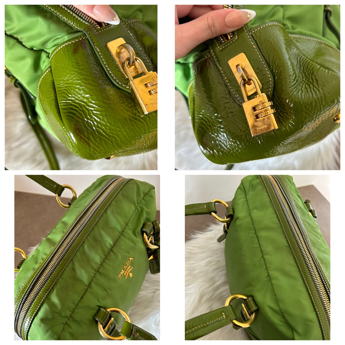 Prada bauletto verde
