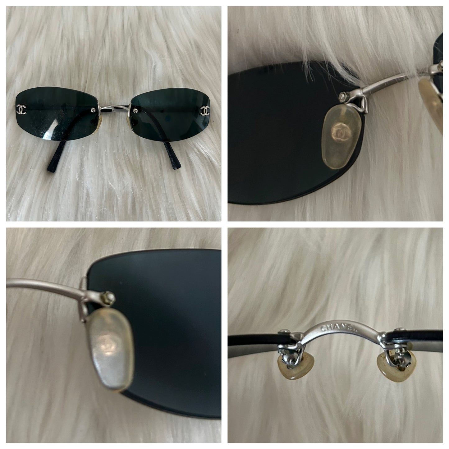 Occhiali Chanel vintage con lenti nere