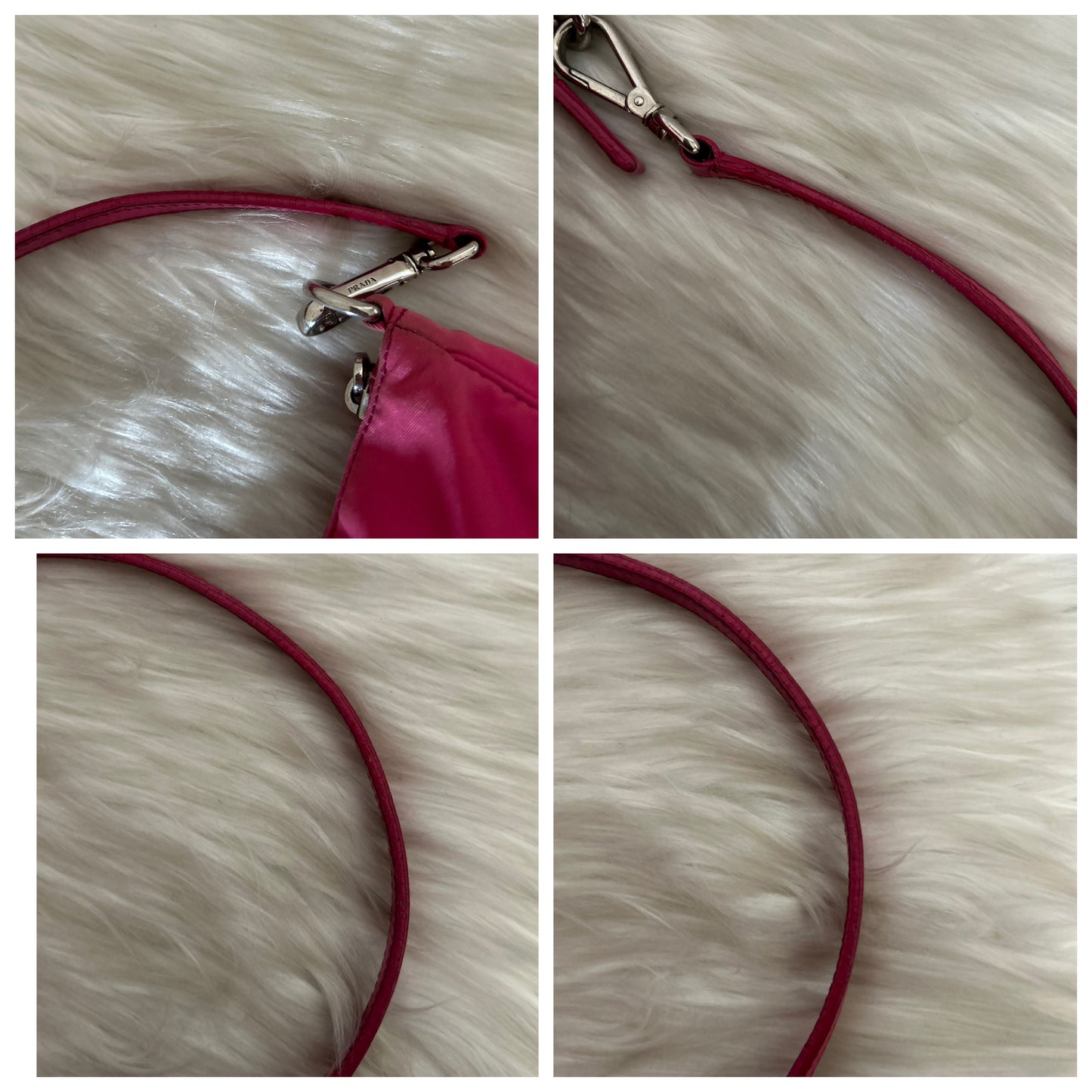 Prada baguette rosa in nylon