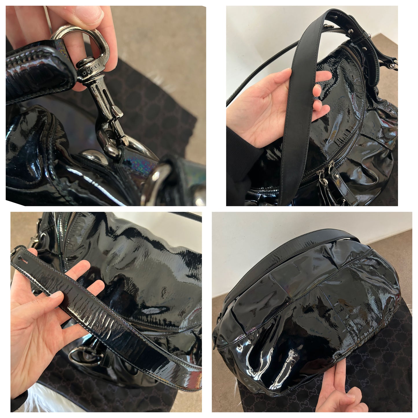 Gucci Icon Bit in vernice nera