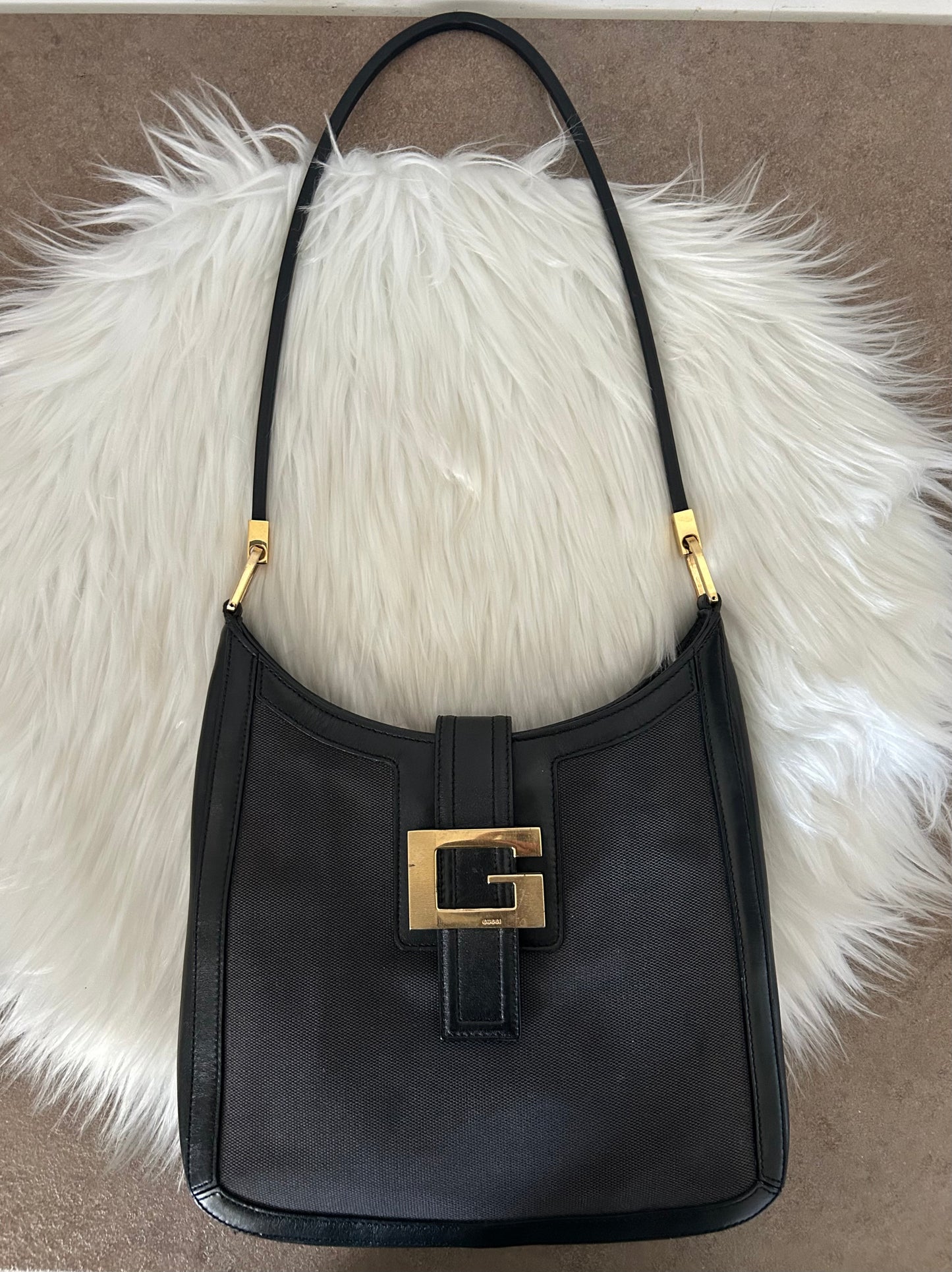 Gucci Jackie in tela e pelle vintage