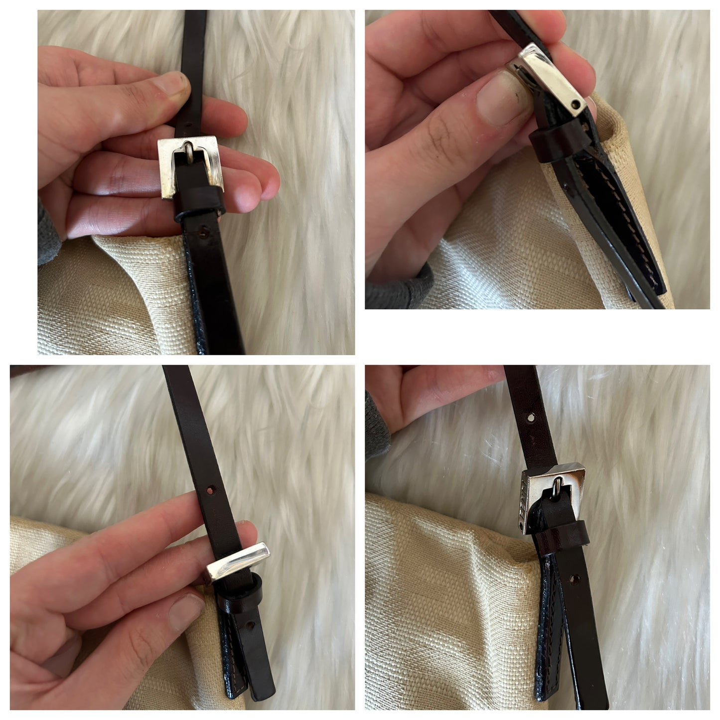 Fendi baguette zucca panna