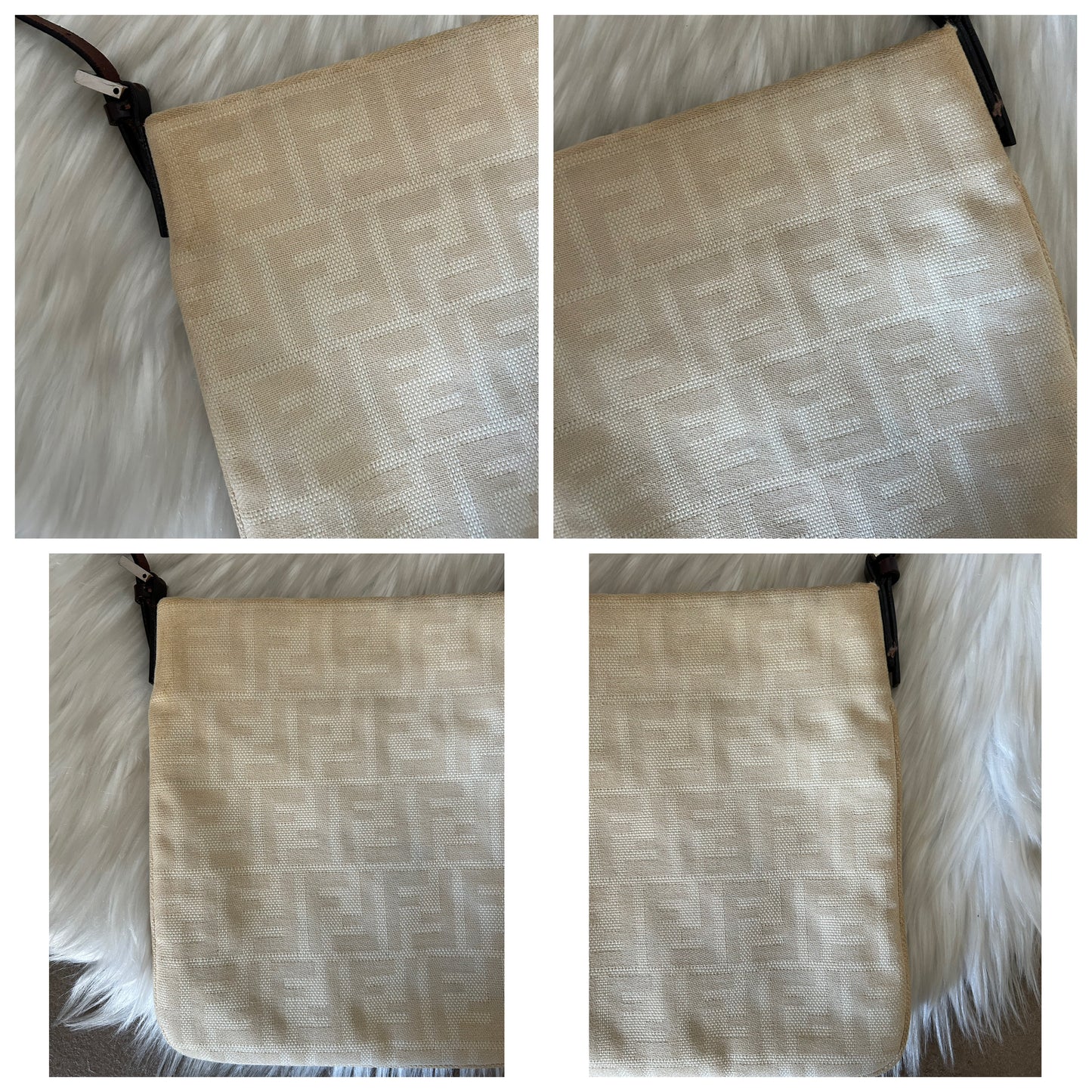 Fendi baguette zucca panna