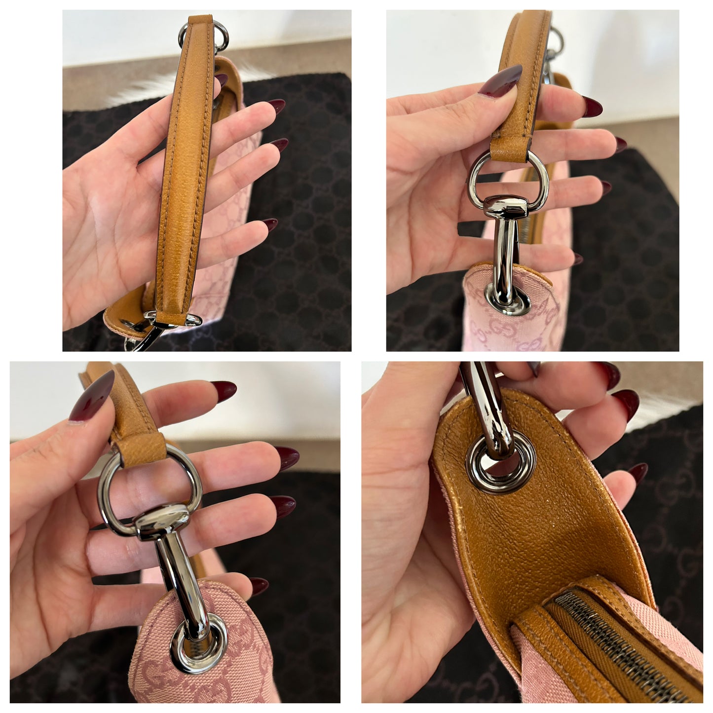 Gucci Pochette in monogram rosa