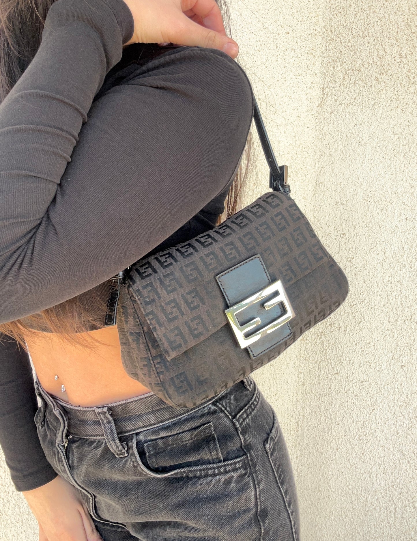 Fendi Mini Mamma Baguette zucchino