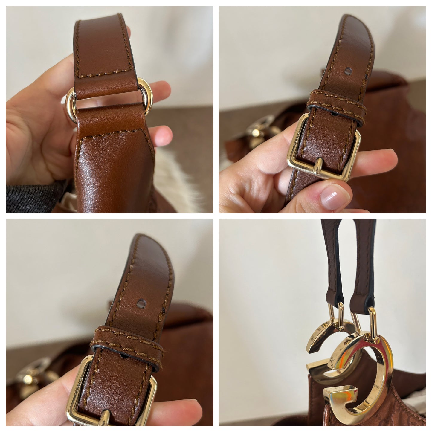 Gucci tote in pelle marrone