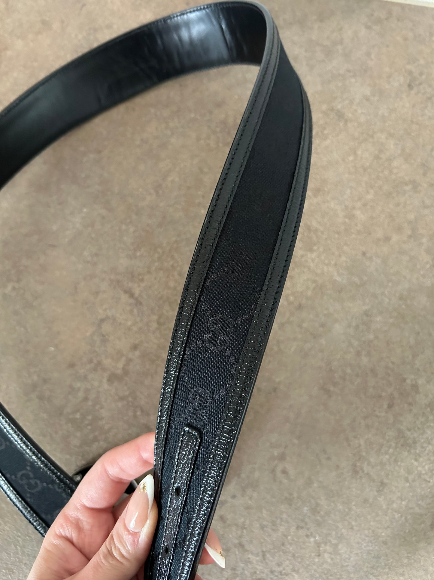 Gucci cintura nera in monogram