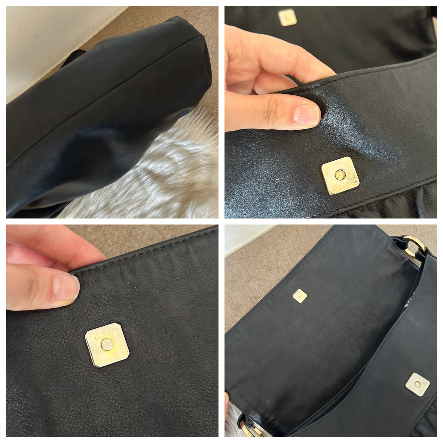 Fendi Chef tote in pelle nera