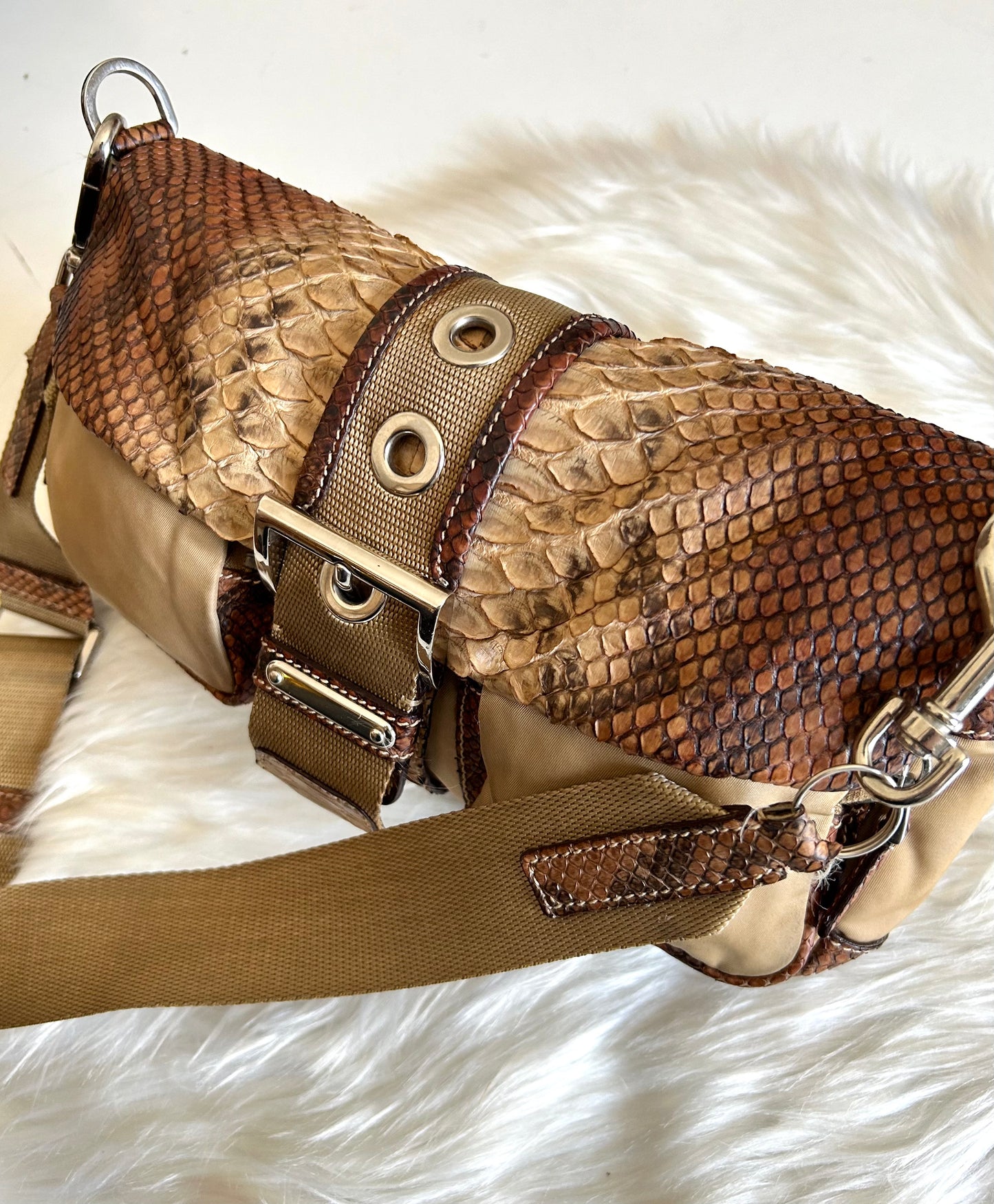 Borsa Prada in vero pitone