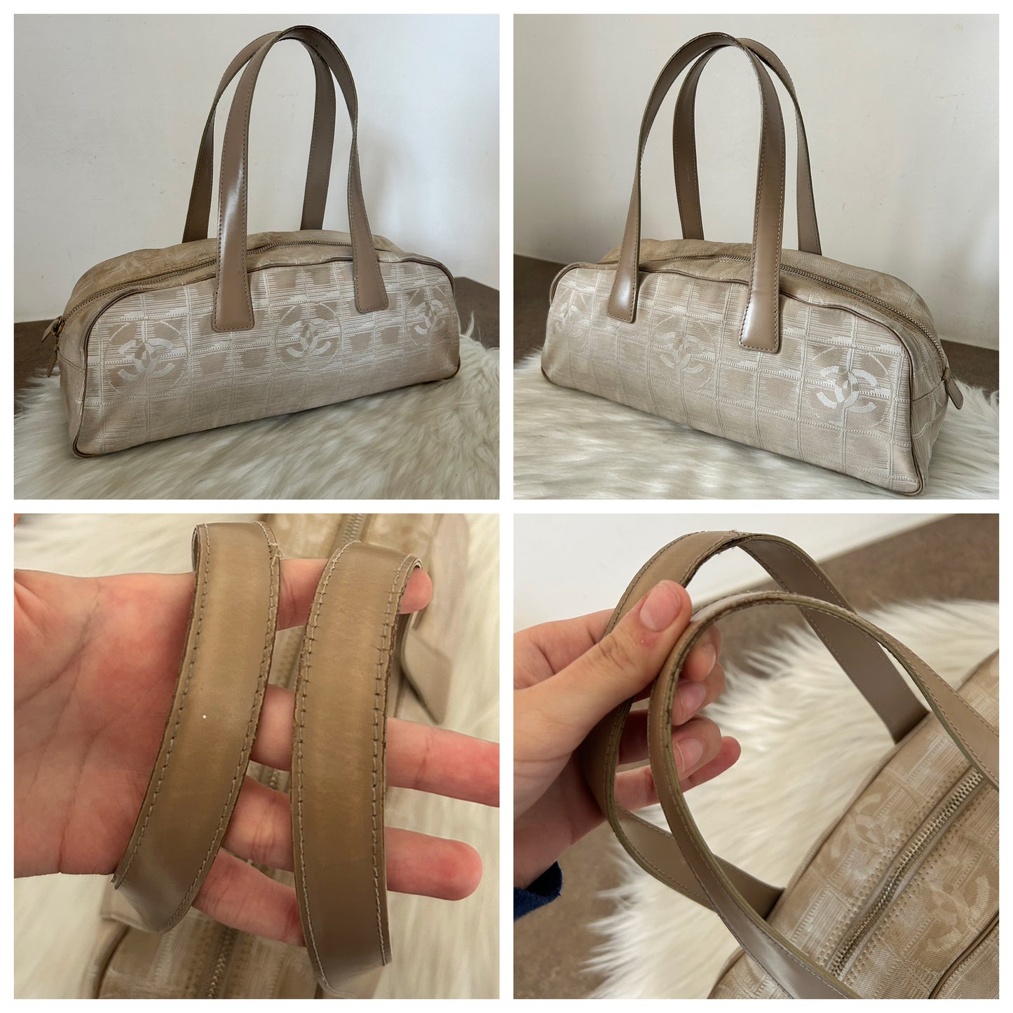 Borsa Chanel modello bowling in tela