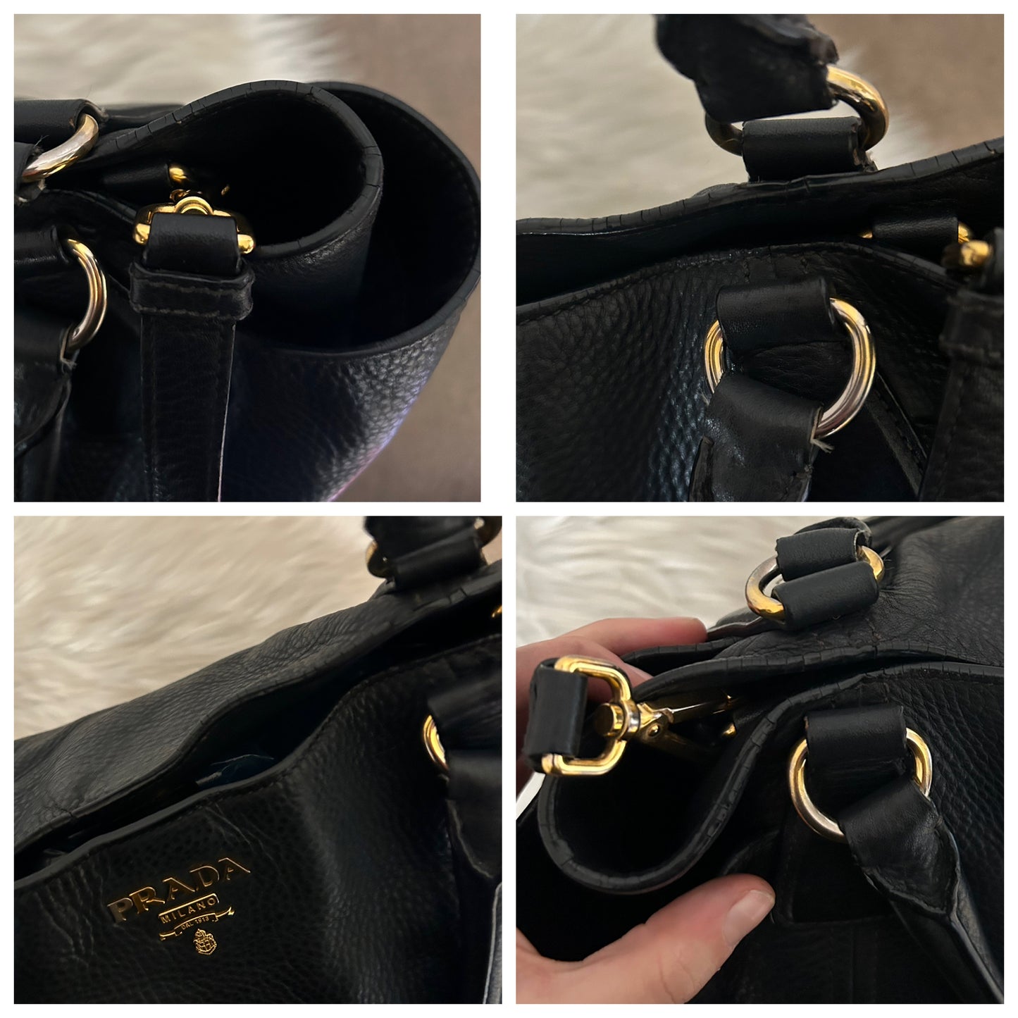 Prada tote in pelle nera
