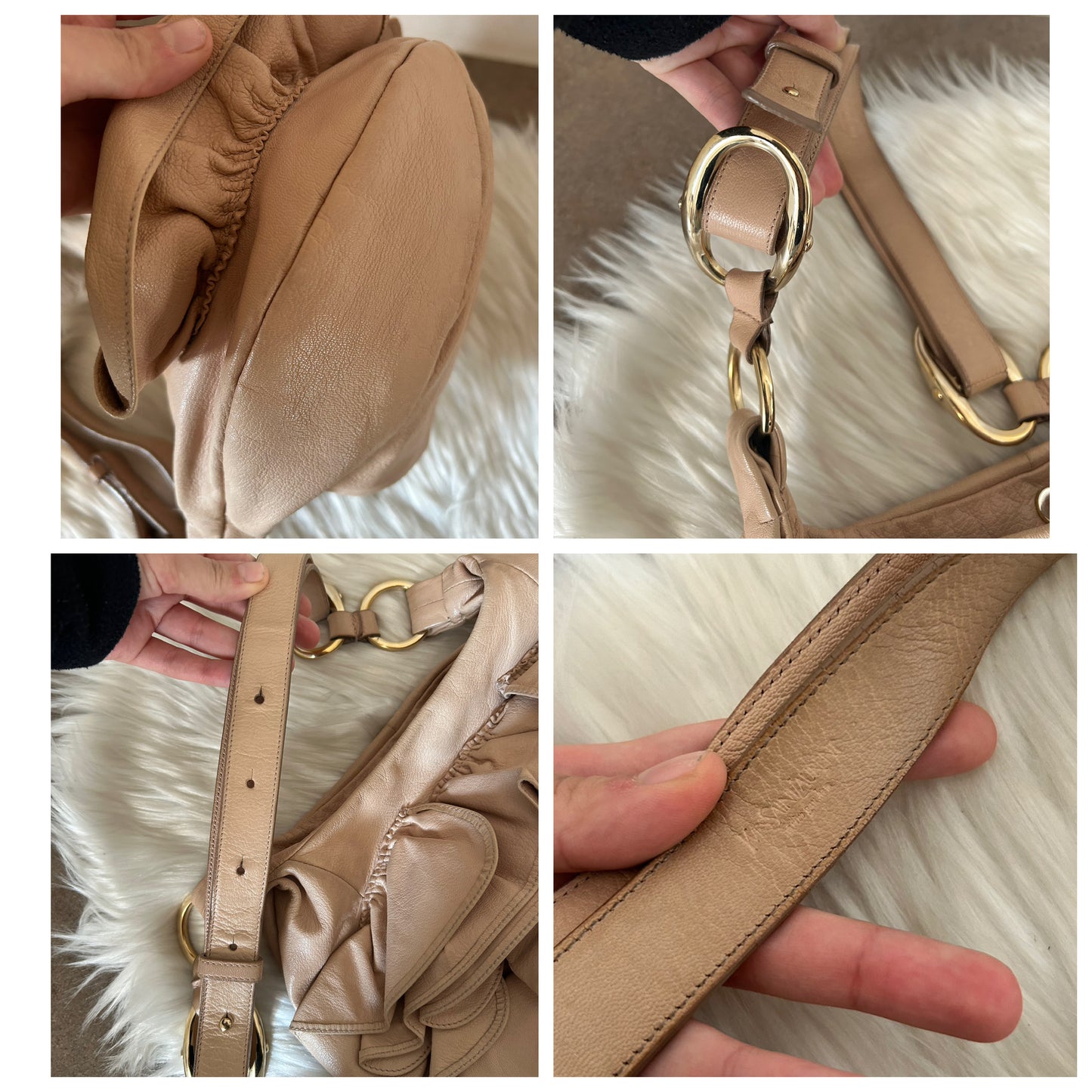 Yves Saint Laurent Djana a rosa in pelle