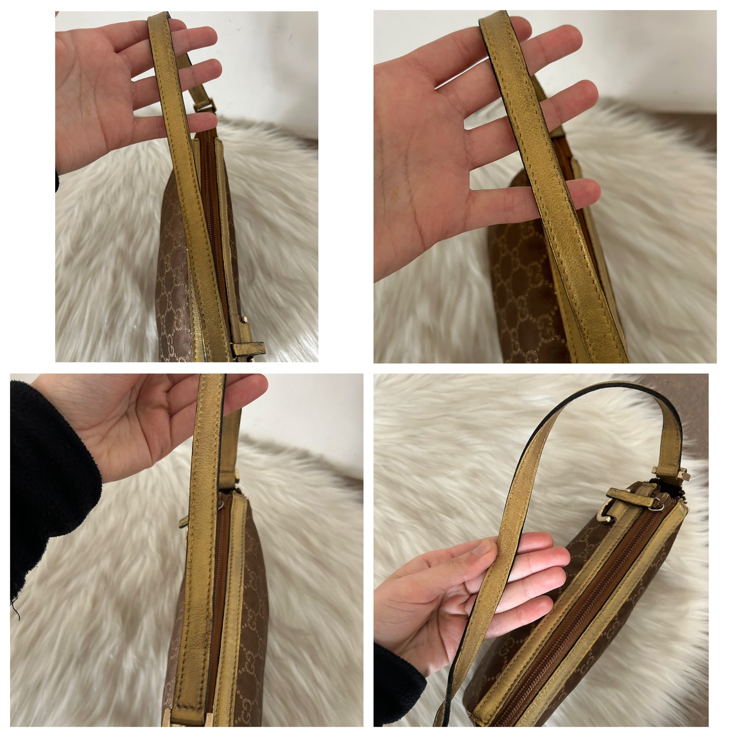Gucci Abbey dorata in monogram