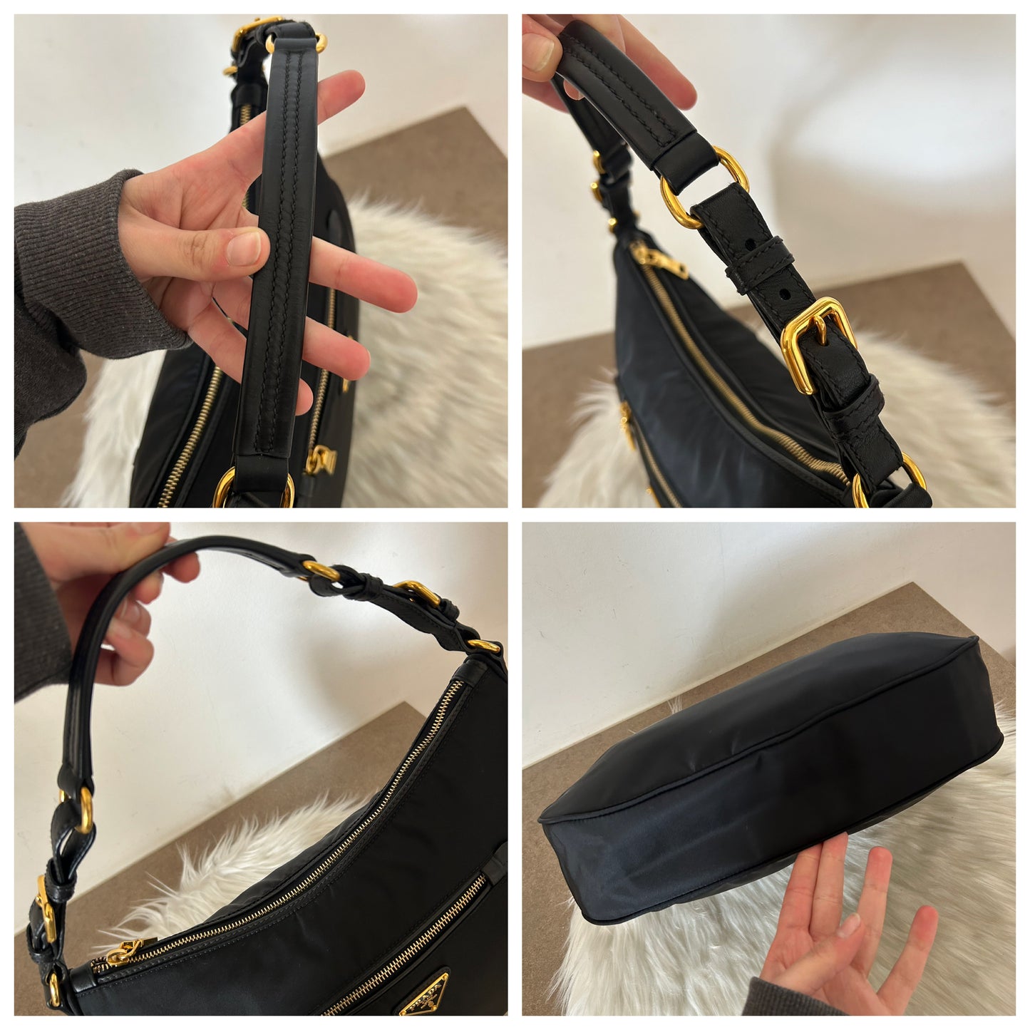 Prada Hobo baguette nera