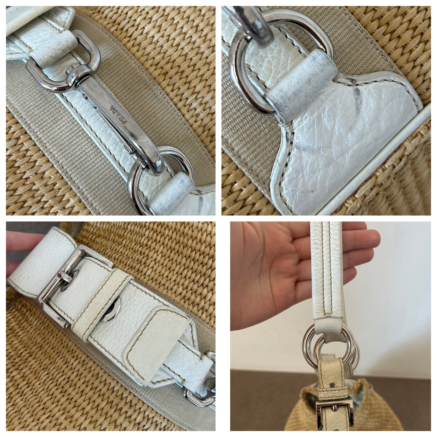 Prada Moon in rafia e pelle