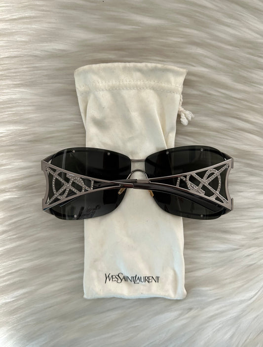 Yves Saint Laurent occhiali da sole con logo Swarovski
