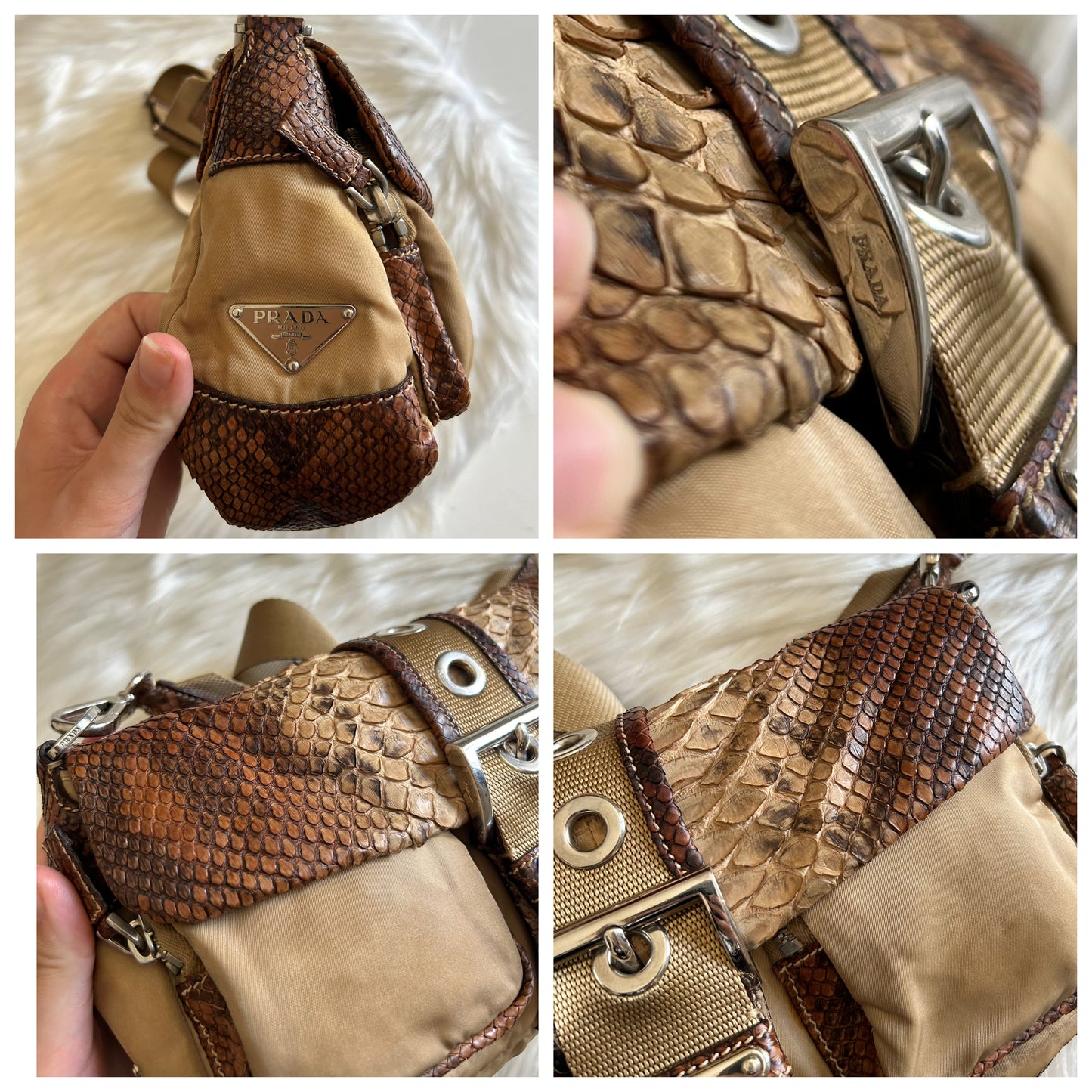 Borsa Prada in vero pitone