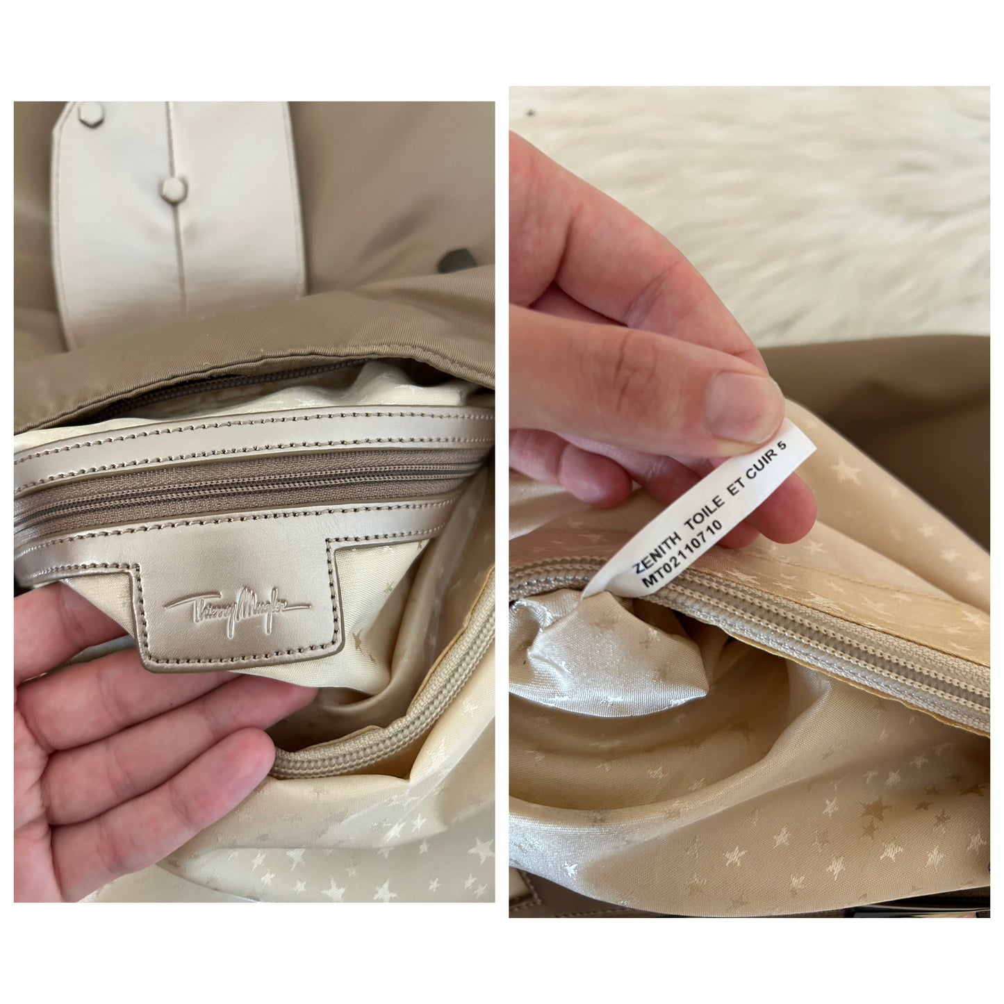 Tote bag Thierry Mugler beige