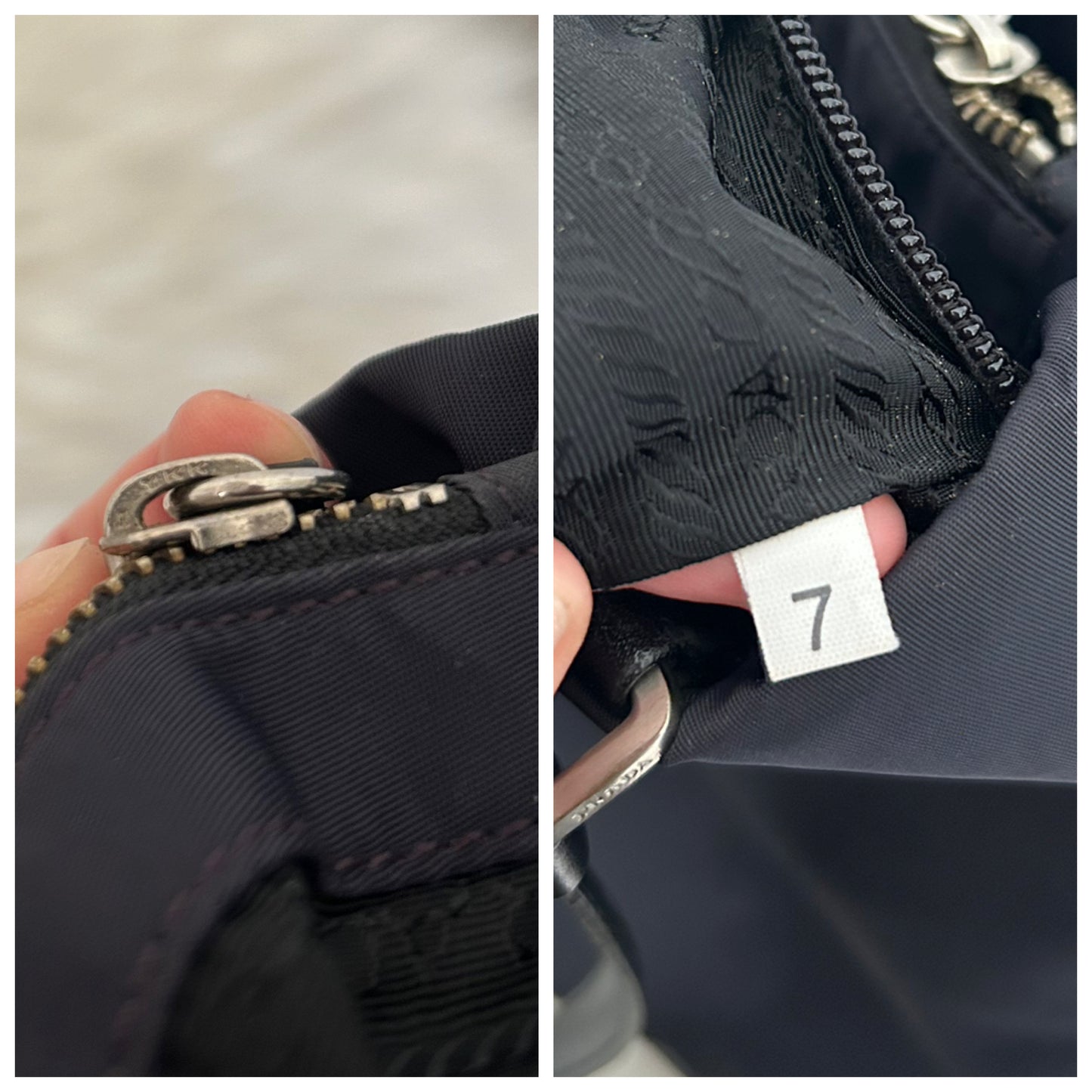 Prada tote in nylon e pelle