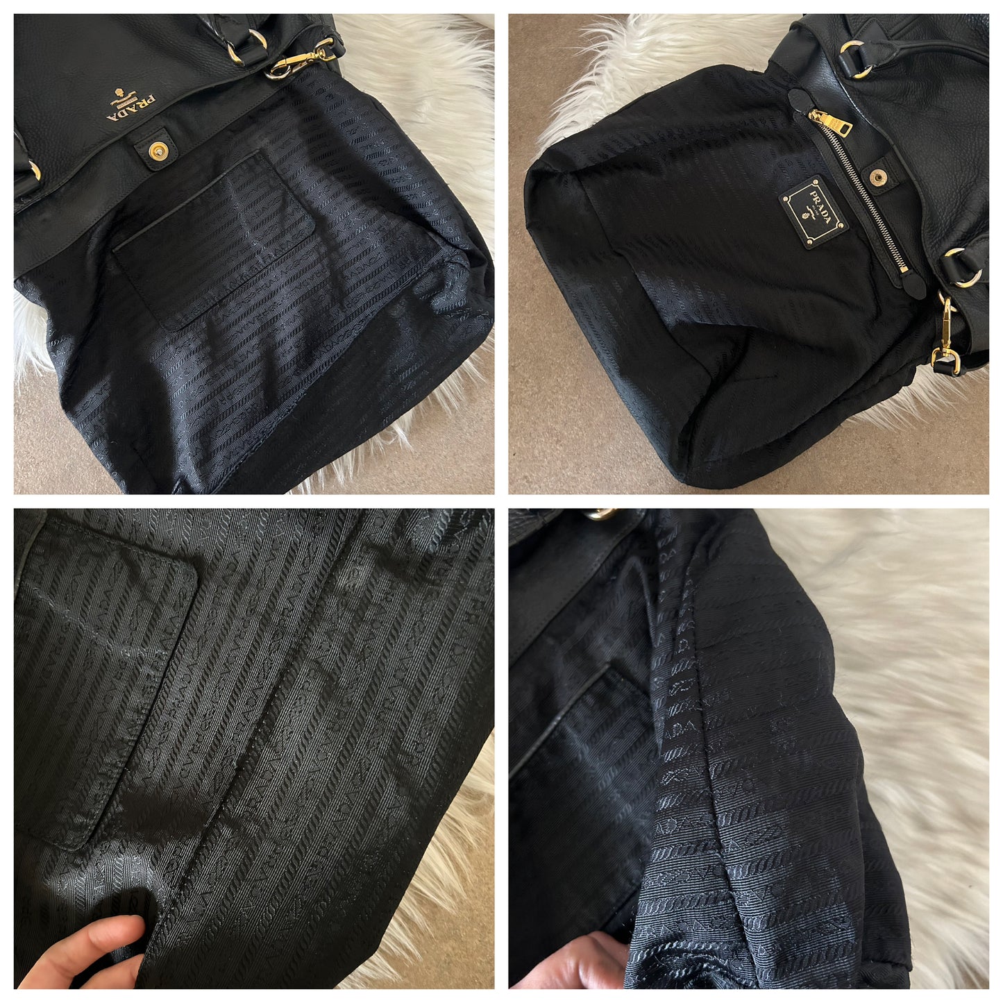 Prada tote in pelle nera