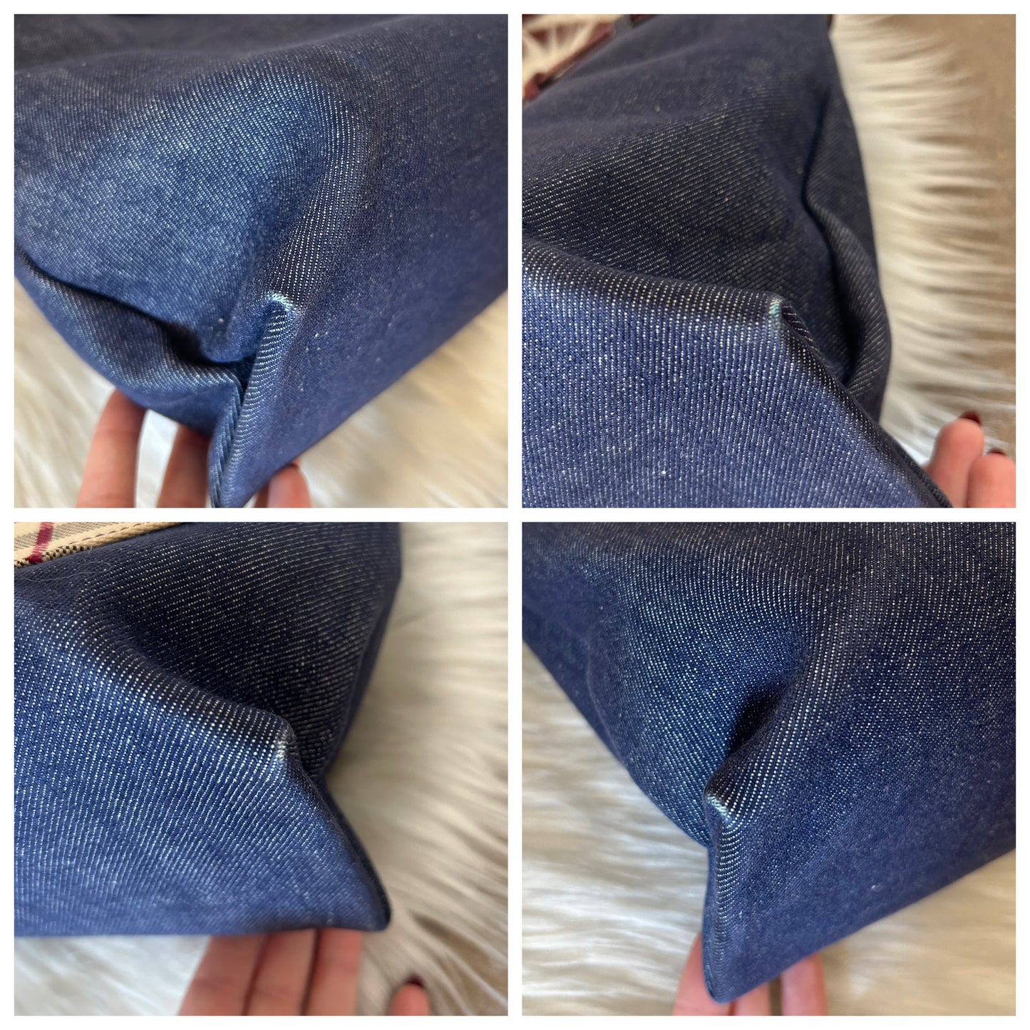 Burberry mini tote in denim - edizione limitata